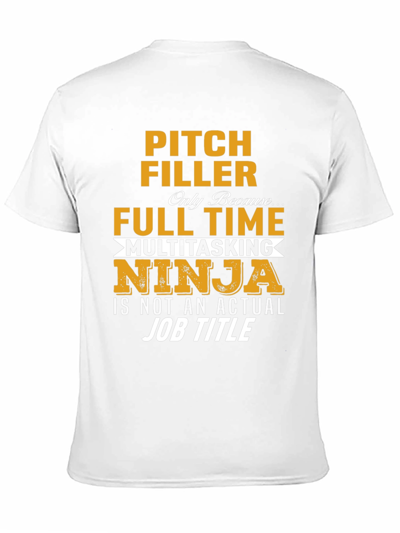 Black Pitch Filler Full Time Ninja Graphic Tee view 11