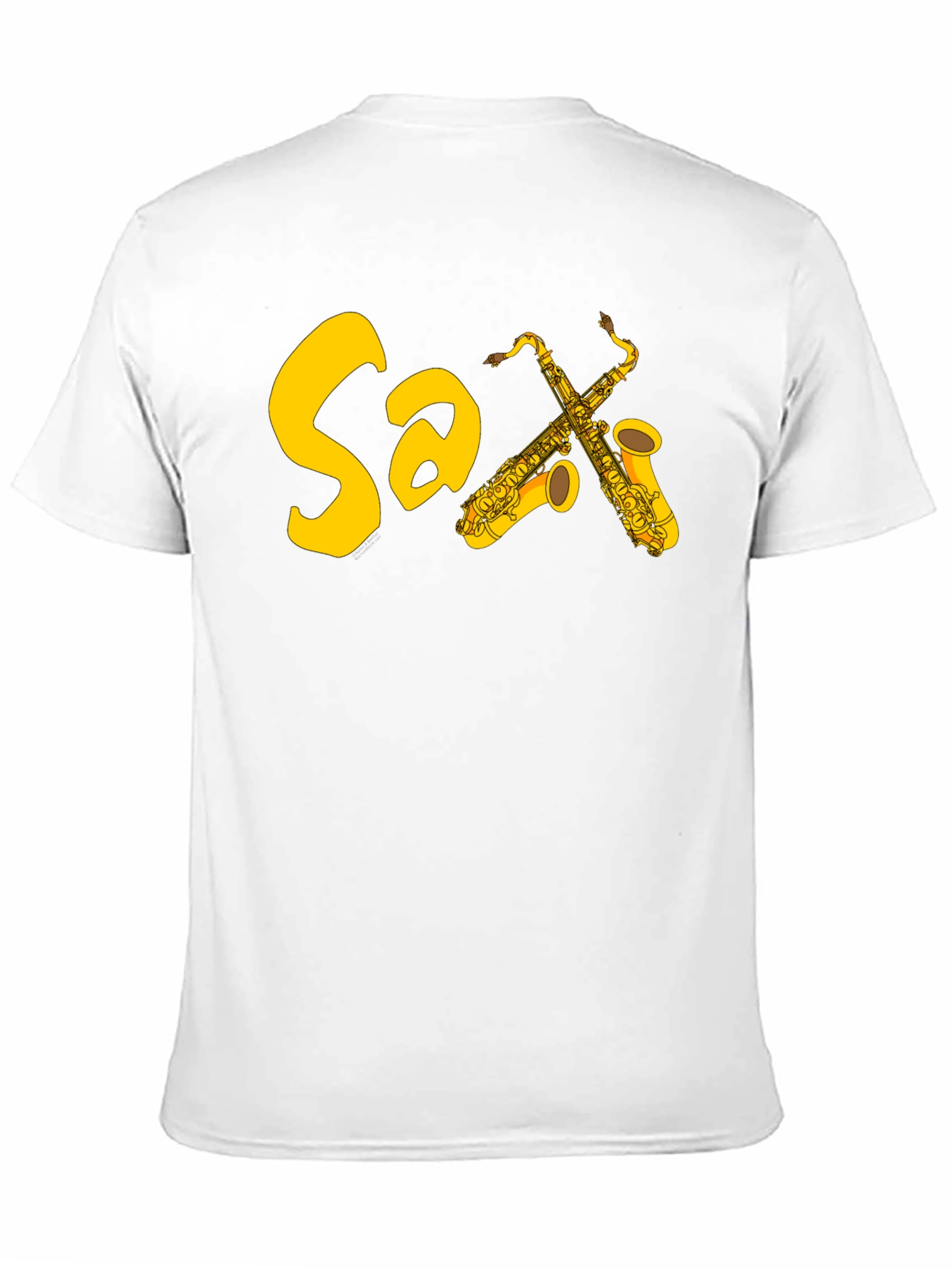 Black Saxophone Music T-Shirt - Black Graphic Tee view 11