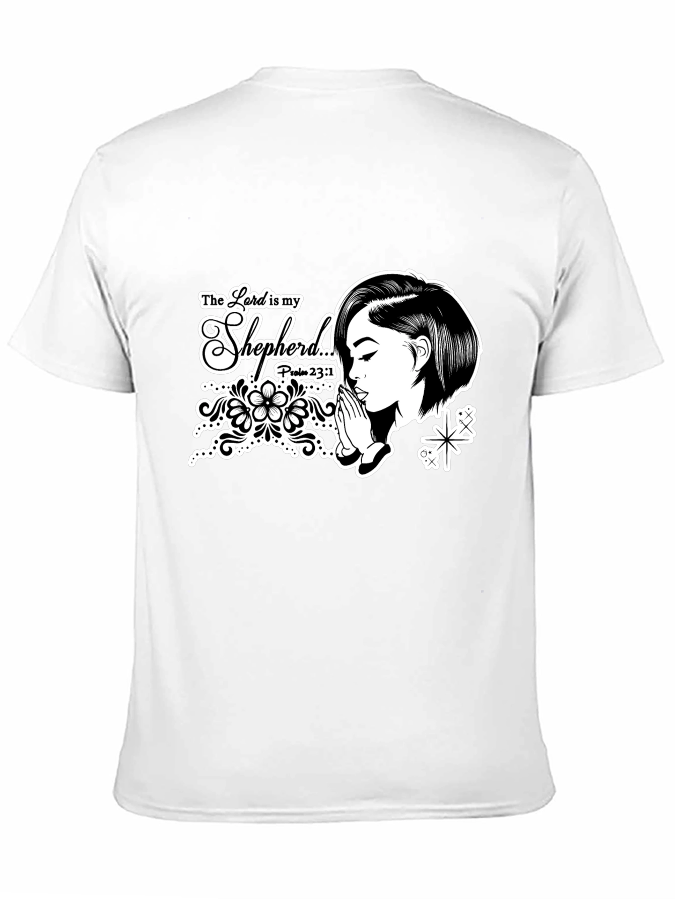 Black The Lord Is My Shepherd T-Shirt - Black view 11