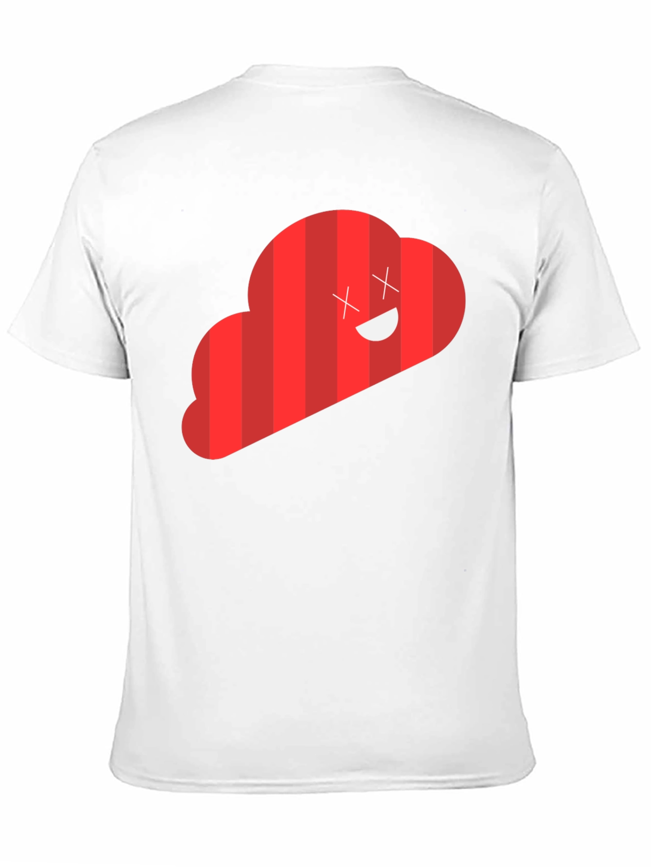 Black Red Cloud Graphic Tee - Funny Cartoon Design view 11