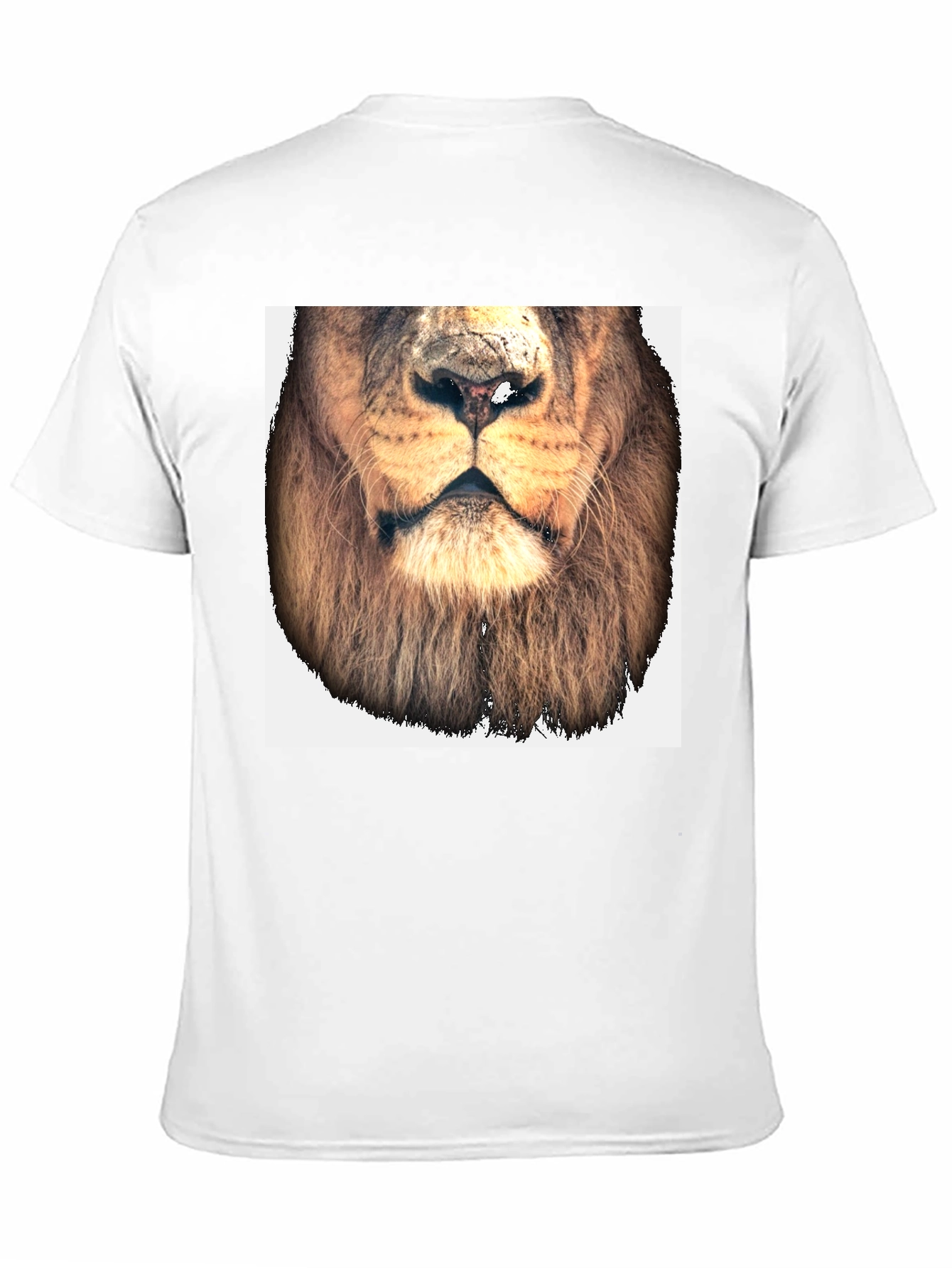 Black Lion Face Graphic Tee - Black Cotton T-Shirt view 11