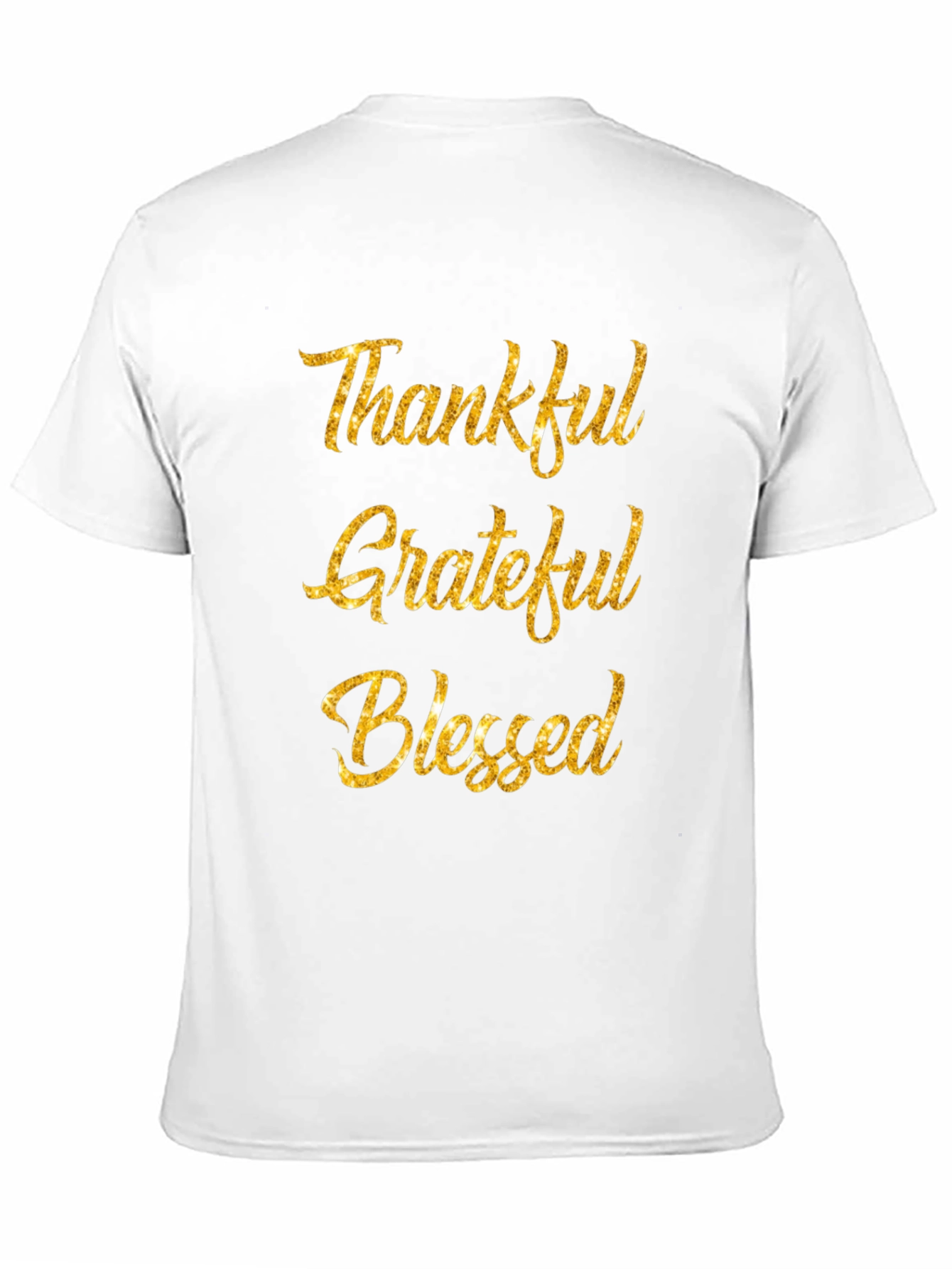 Black Thankful Grateful Blessed Black T-Shirt view 11