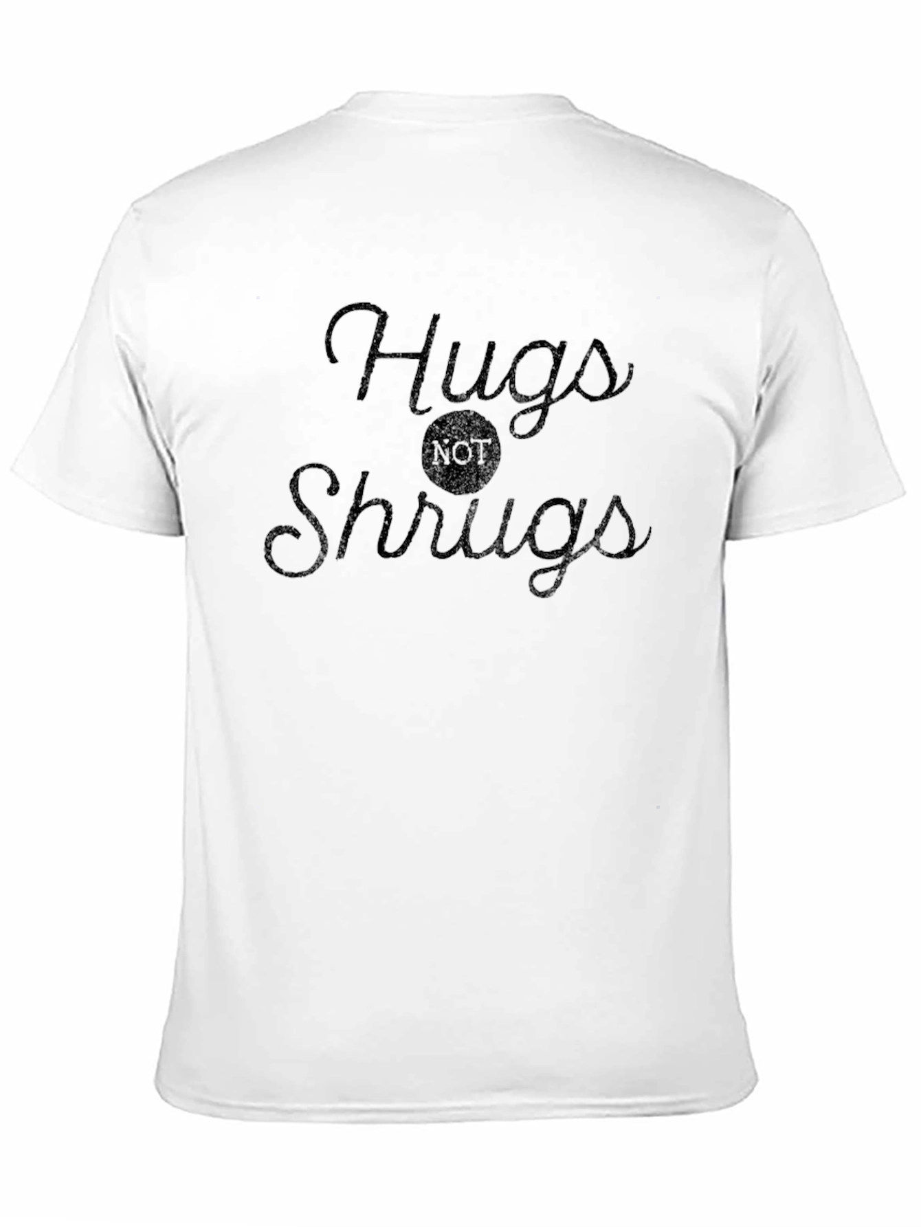 Black Hugs Not Shrugs Graphic Tee view 11