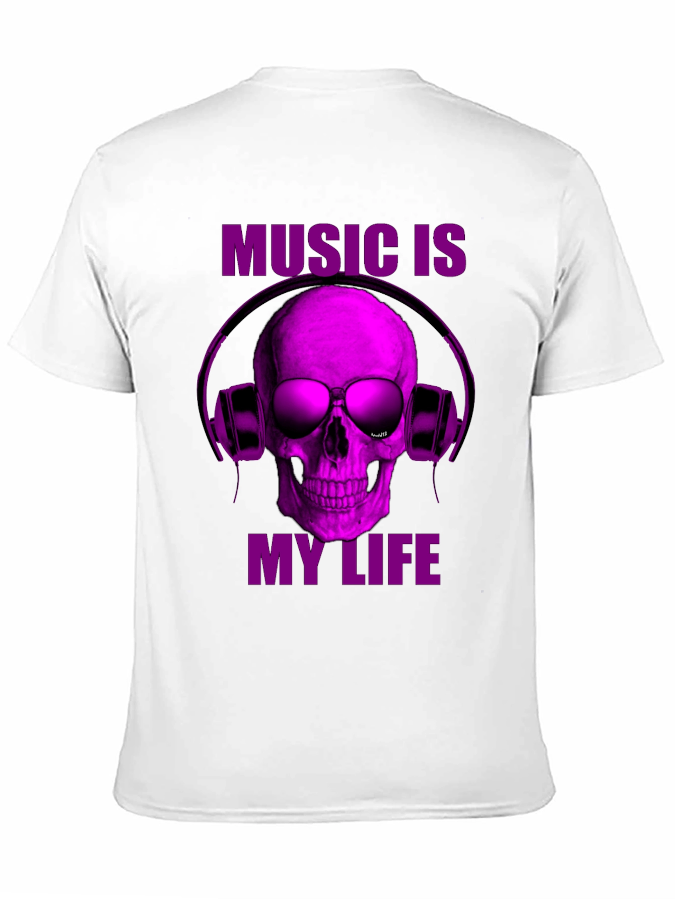 Black Music is My Life Skull Graphic T-Shirt view 11