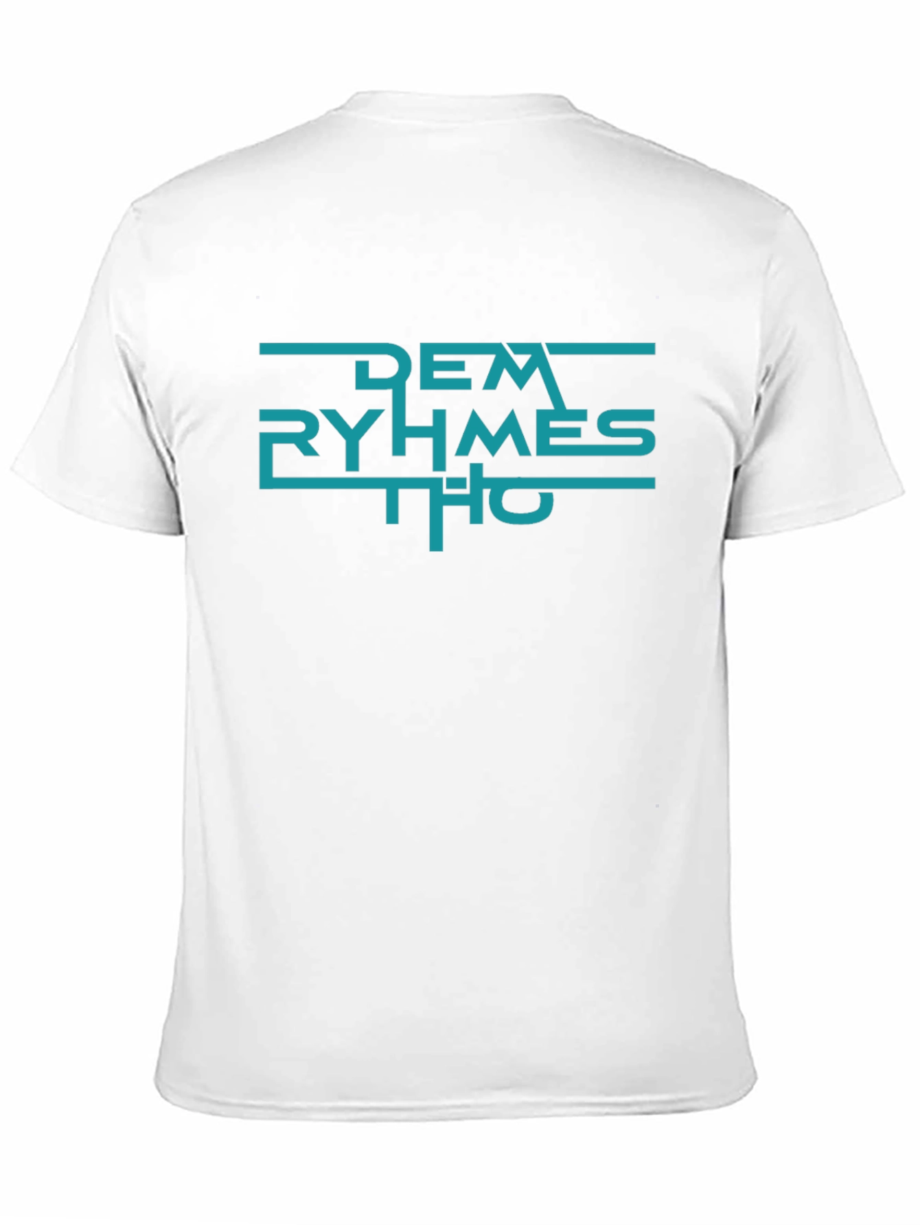 Black Dem Ryhmes Tho Black T-Shirt - Urban Graphic Tee view 11