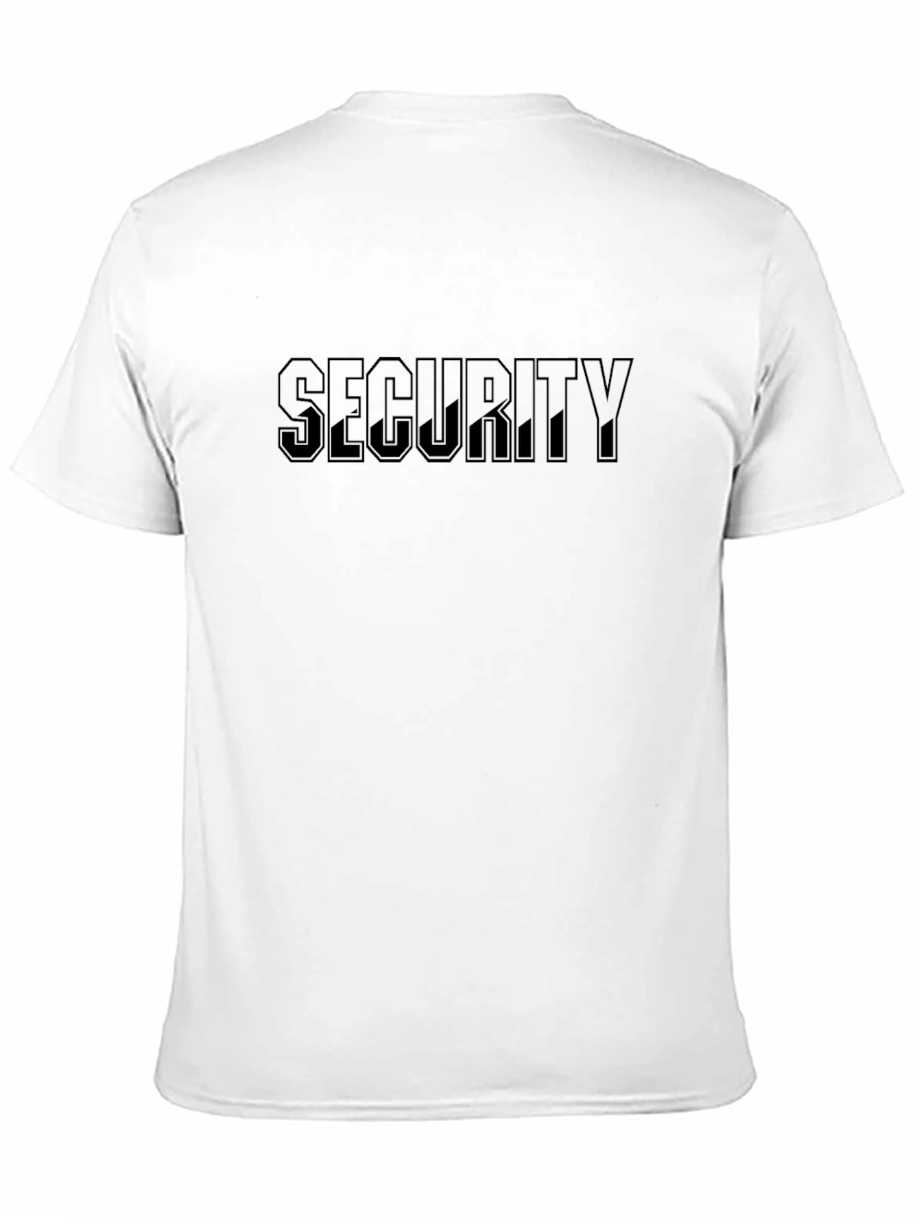 Black Men's Black "SECURITY" Crew Neck T-Shirt view 11