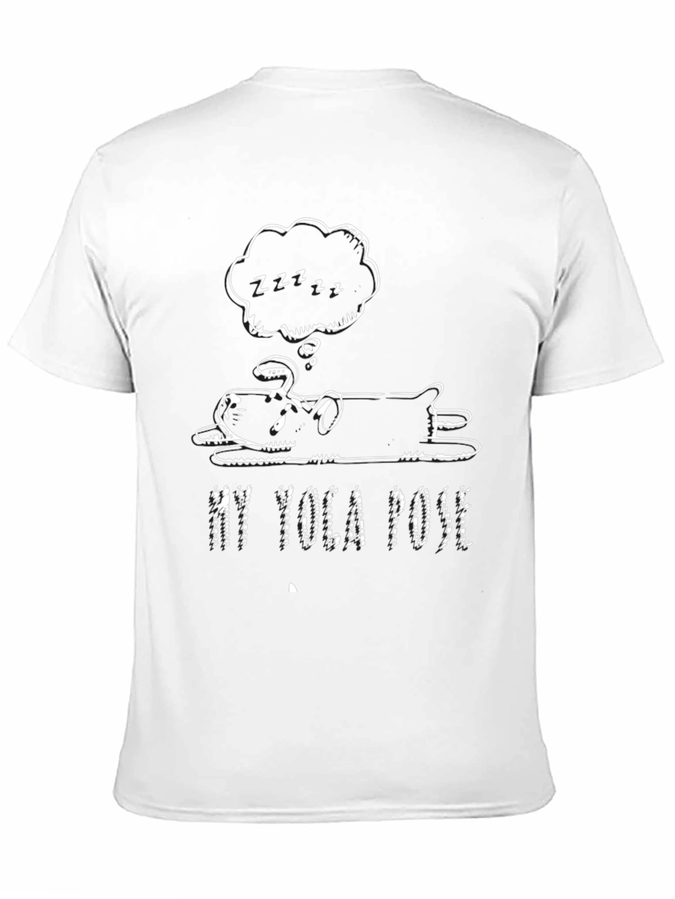 Black My Yoga Pose Black Graphic T-Shirt view 11