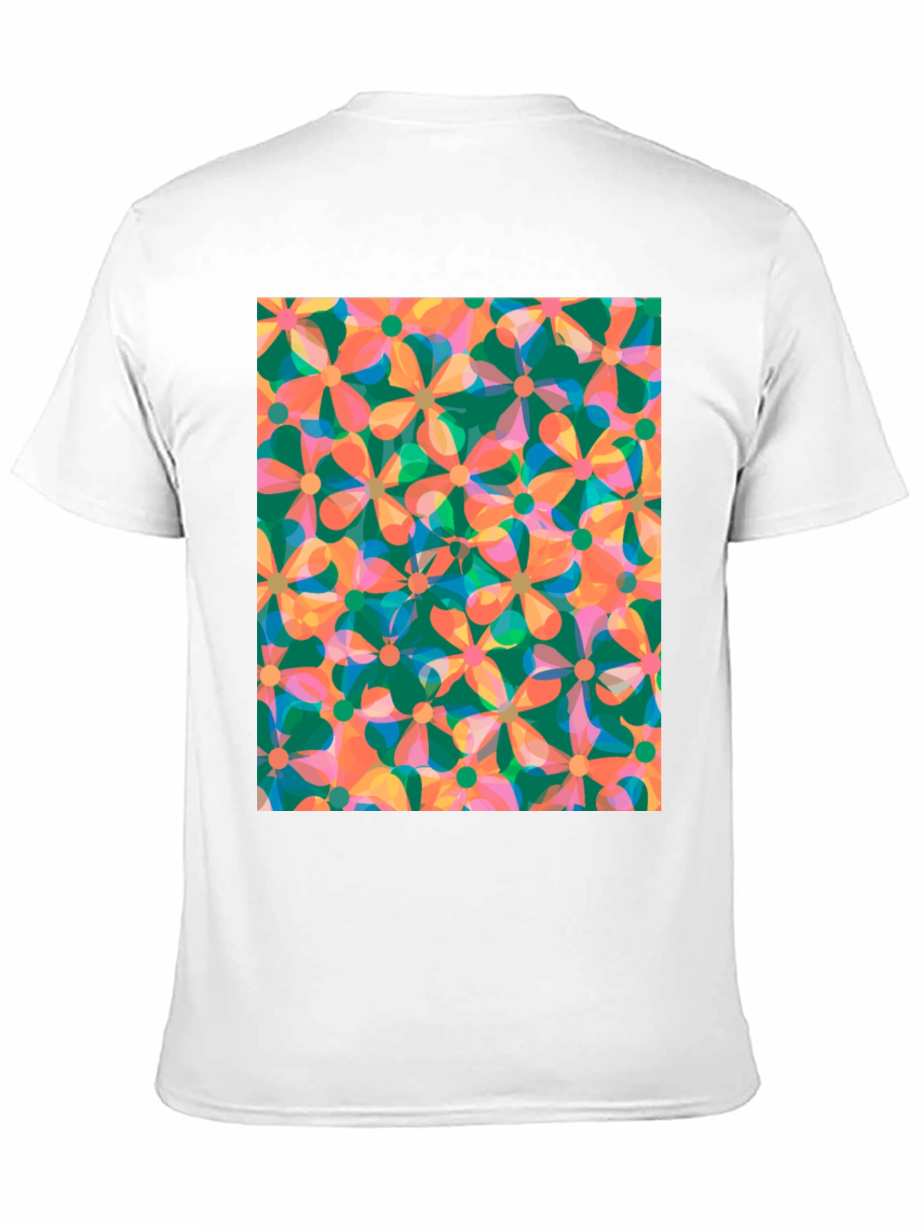 Black Retro Floral Print Black T-Shirt view 11