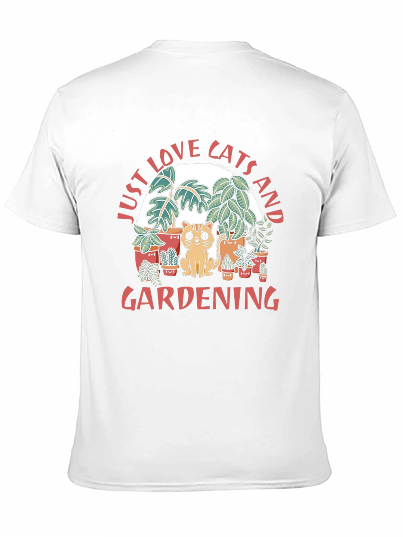 Black Just Love Cats and Gardening Graphic T-Shirt view 11