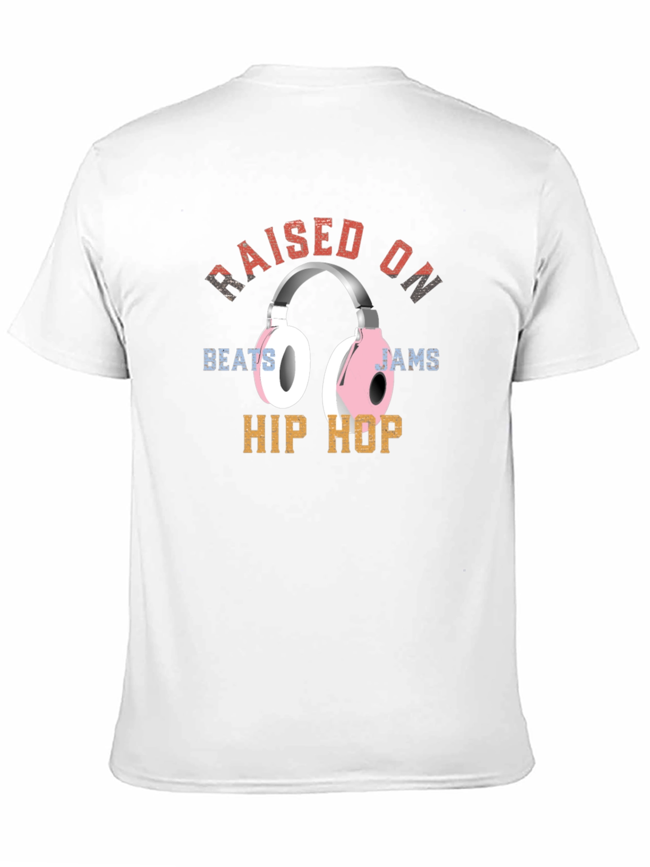 Black Raised On Beats Hip Hop T-Shirt view 11