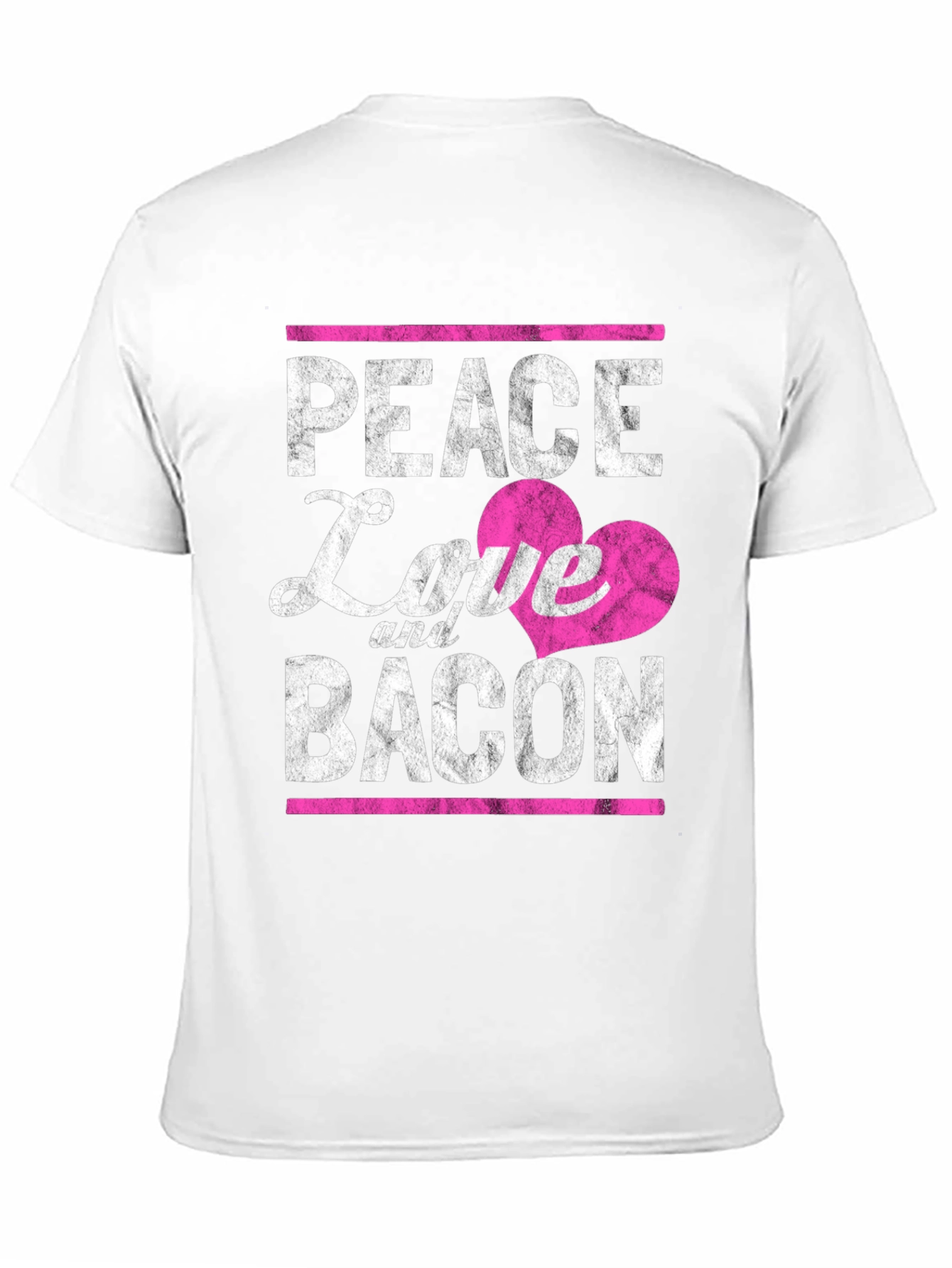 Black Peace Love and Bacon T-Shirt - Funny Foodie Tee view 11