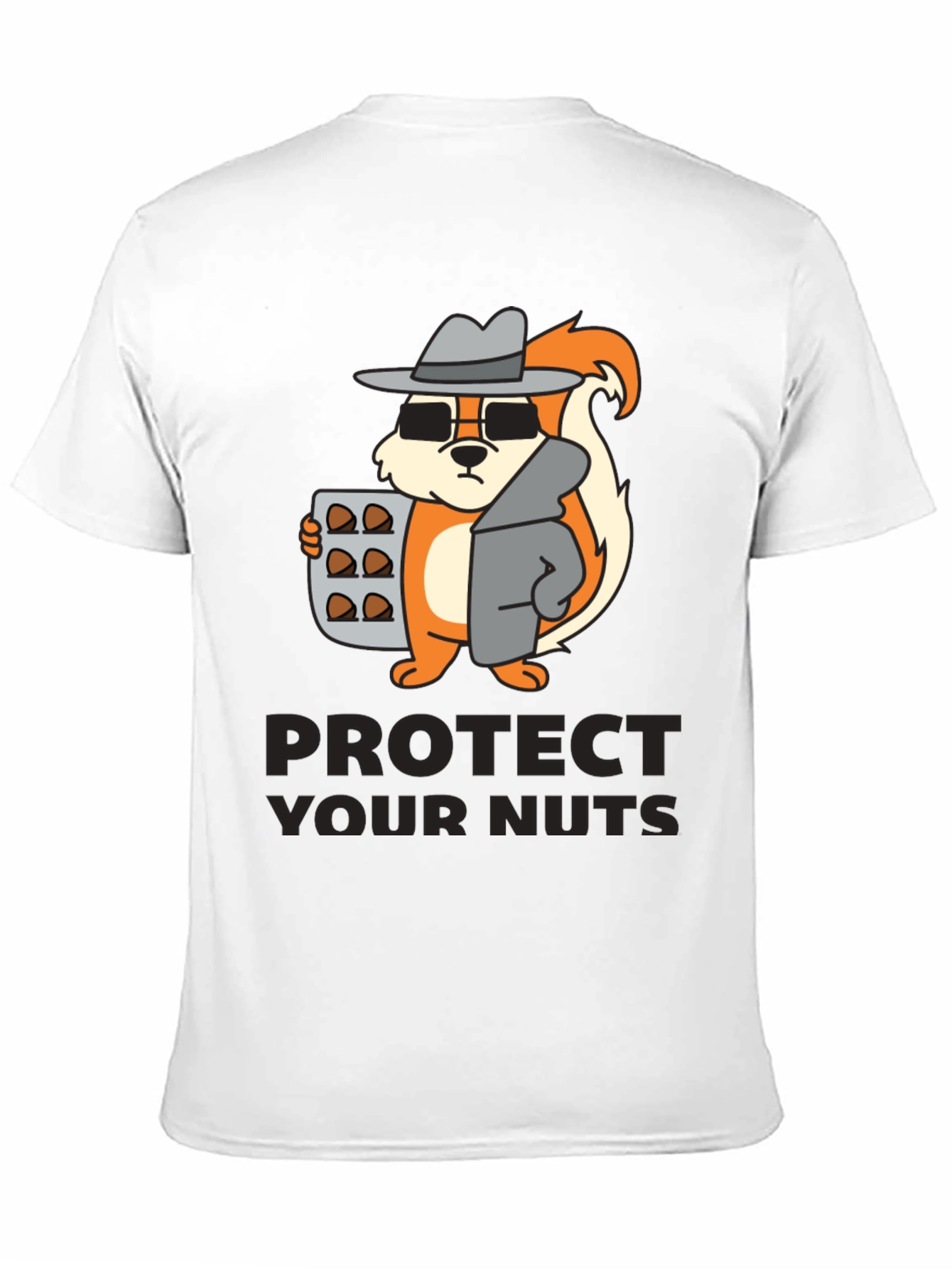 Black Protect Your Nuts Novelty Graphic Tee view 11