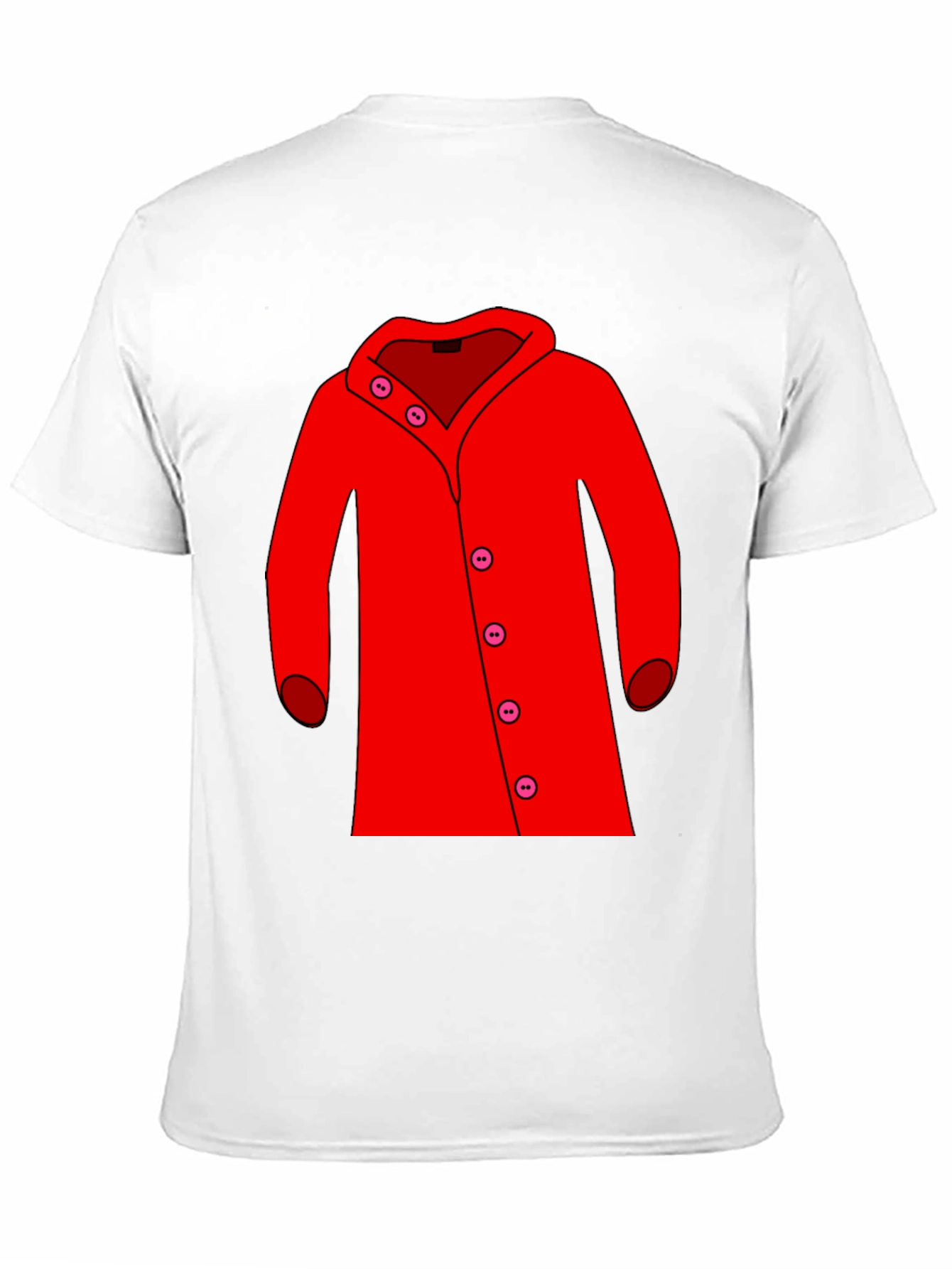Black Red Coat Graphic Tee - Stylish Unisex T-Shirt view 11
