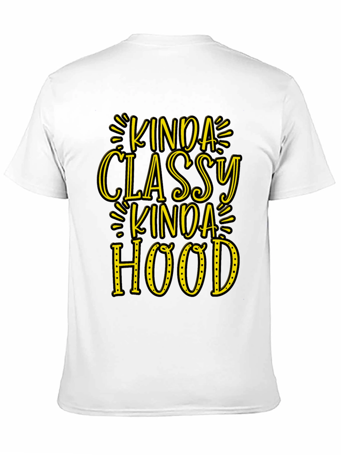 Black Kinda Classy Kinda Hood Graphic T-Shirt view 11