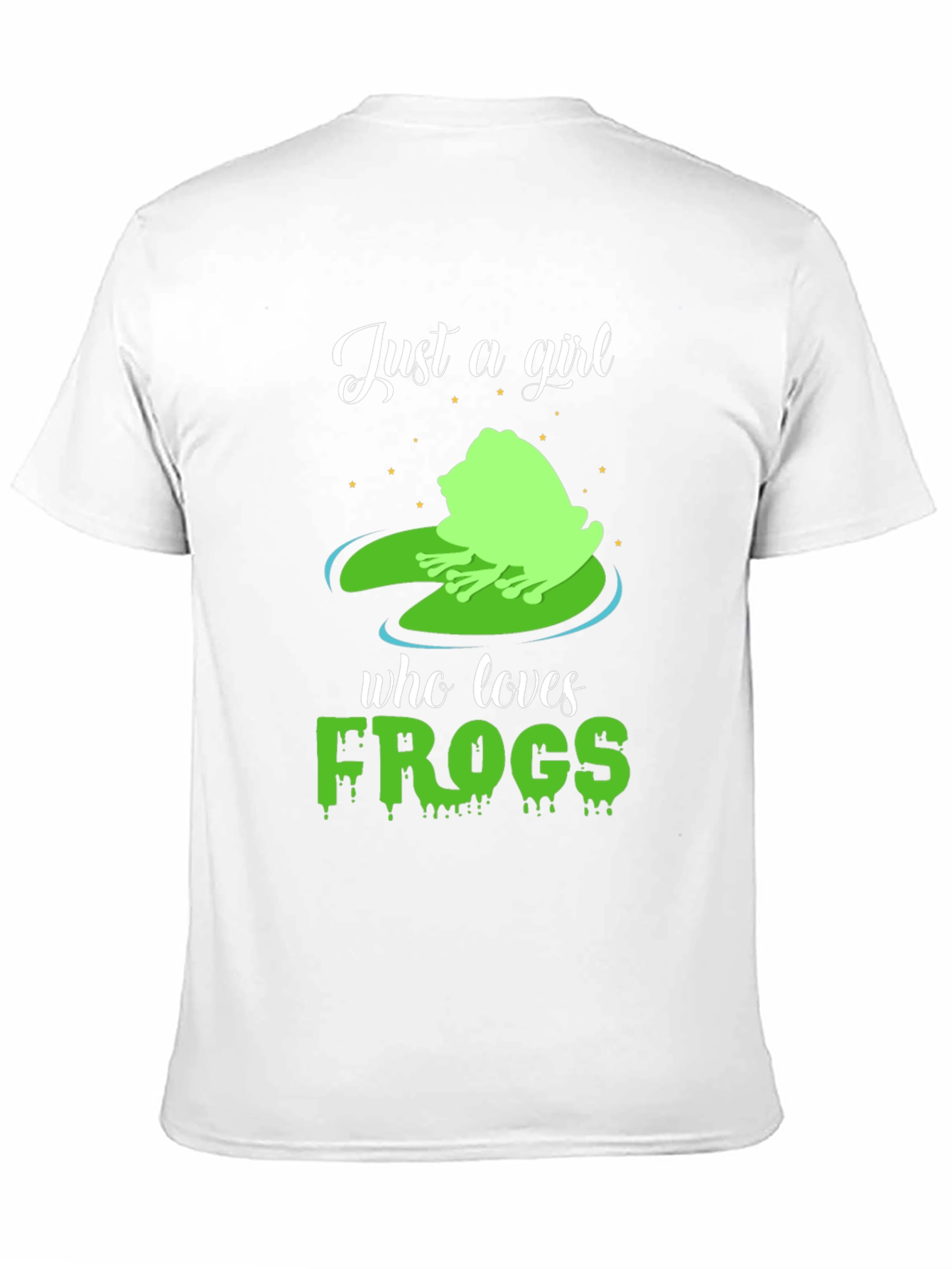 Black Just A Girl Who Loves Frogs T-Shirt view 11
