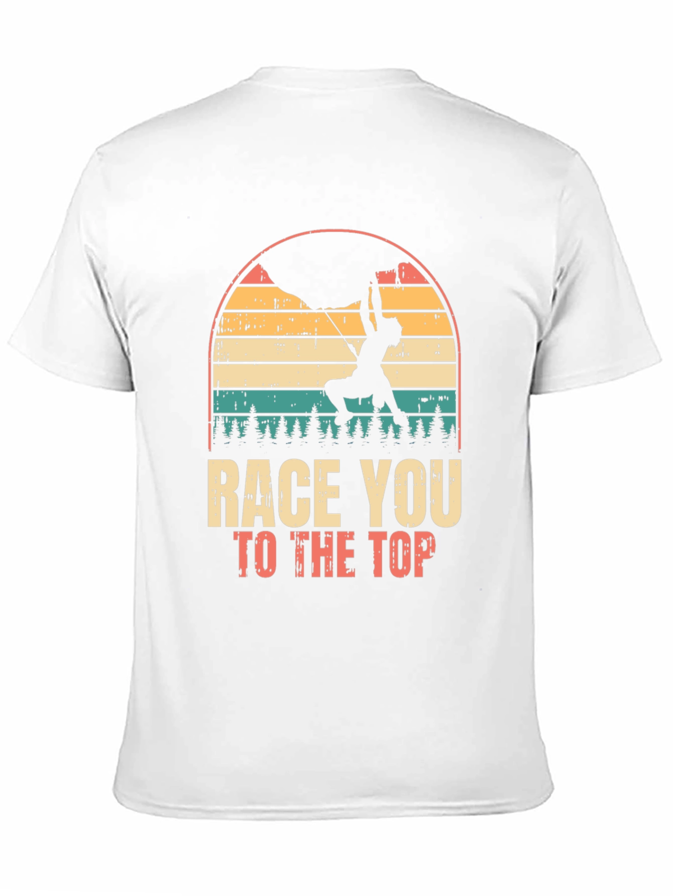 Black Race You To The Top Climbing T-Shirt view 11