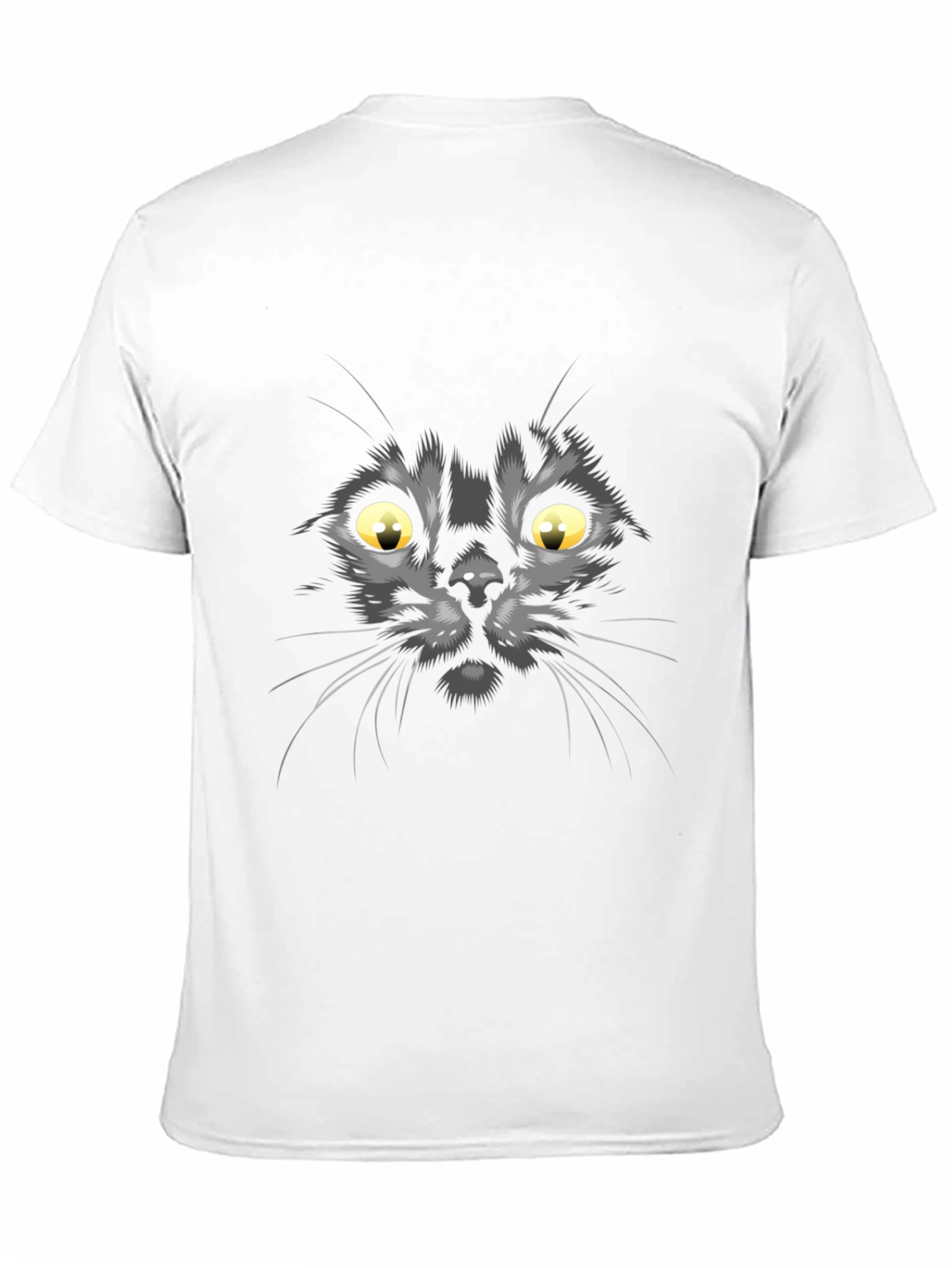 Black Black Cat Face Graphic T-Shirt view 11