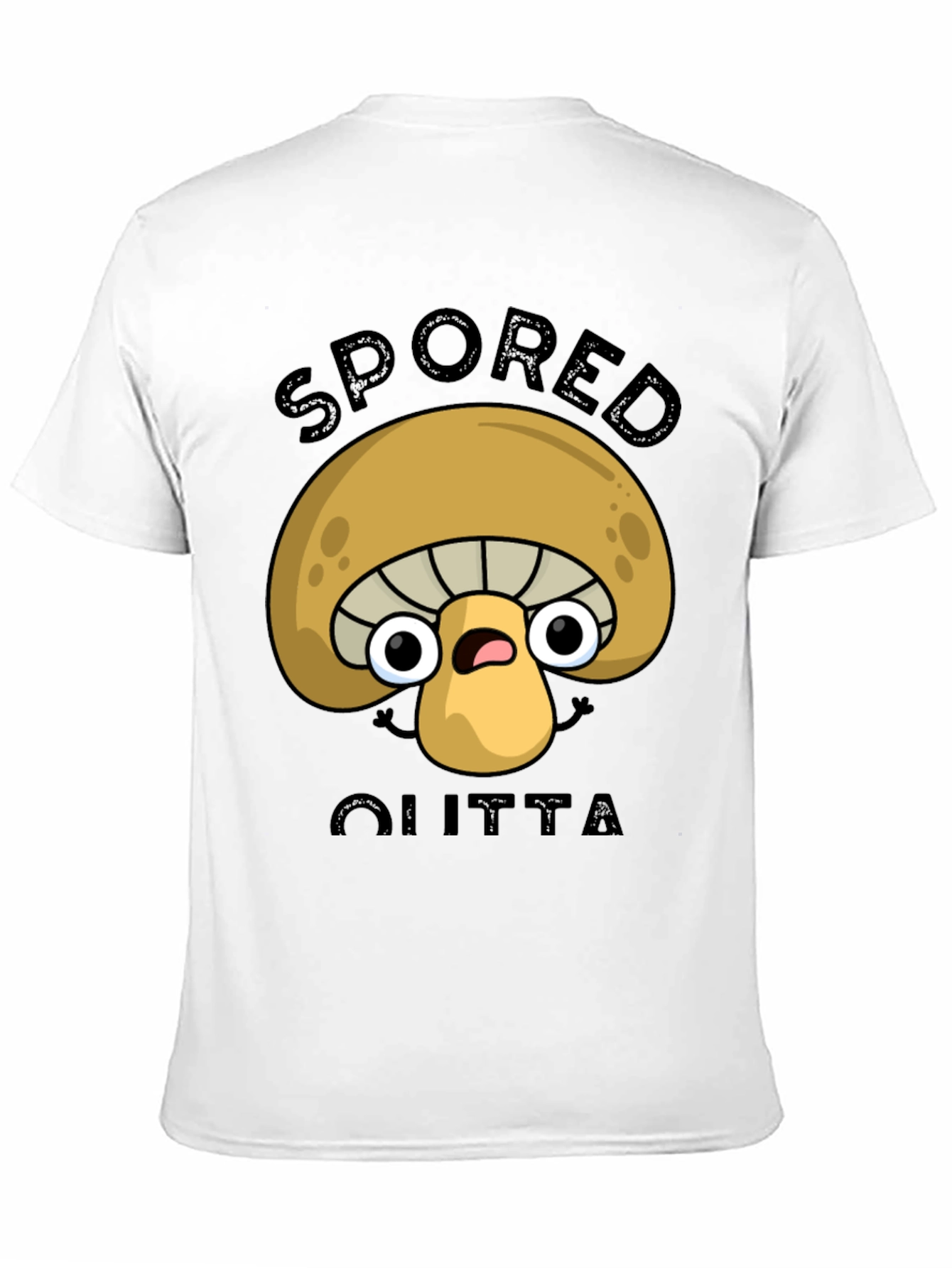 Black Spored Outta Shirt - Funny Mushroom Graphic Tee view 11