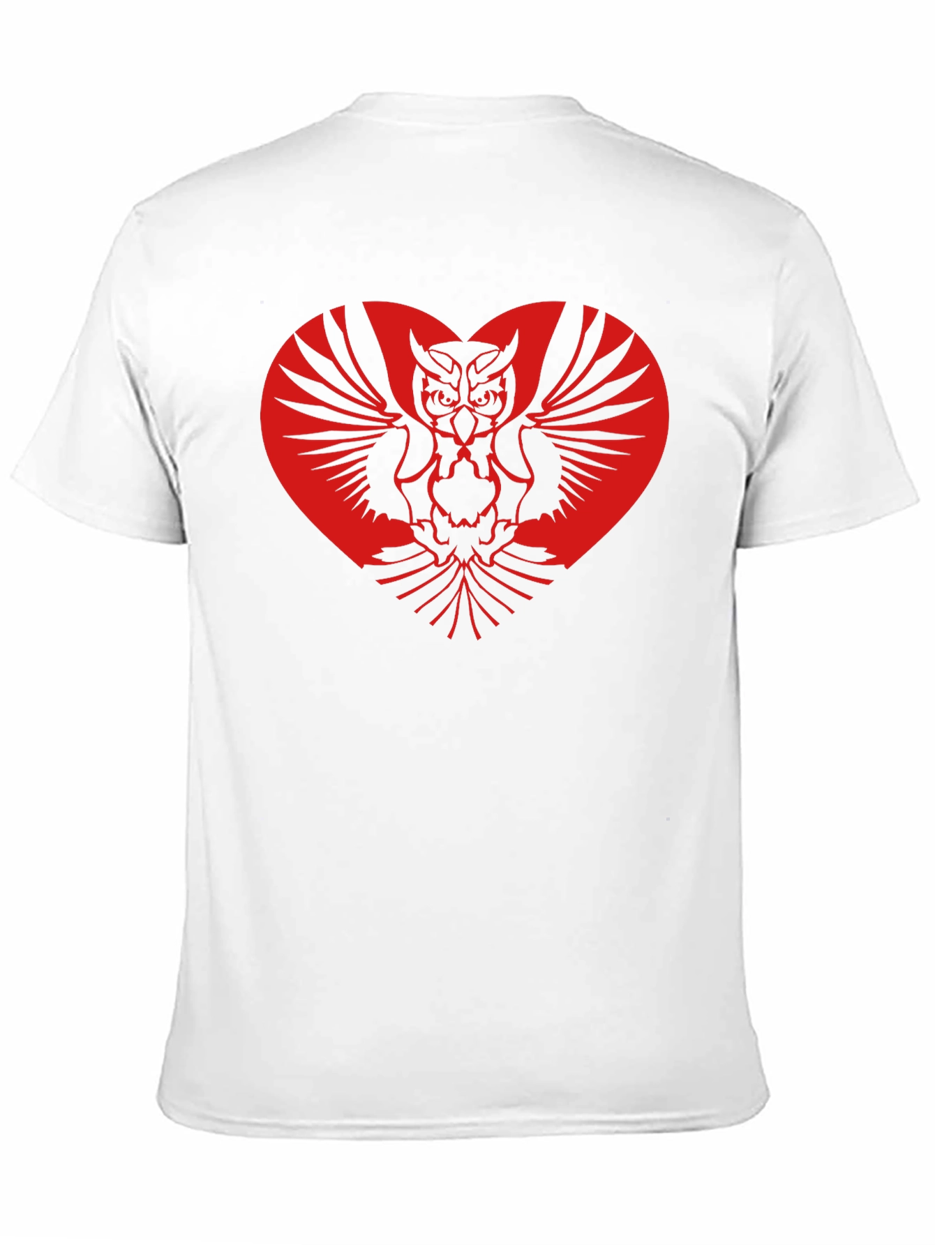 Black Owl Heart Graphic T-Shirt - Black view 11