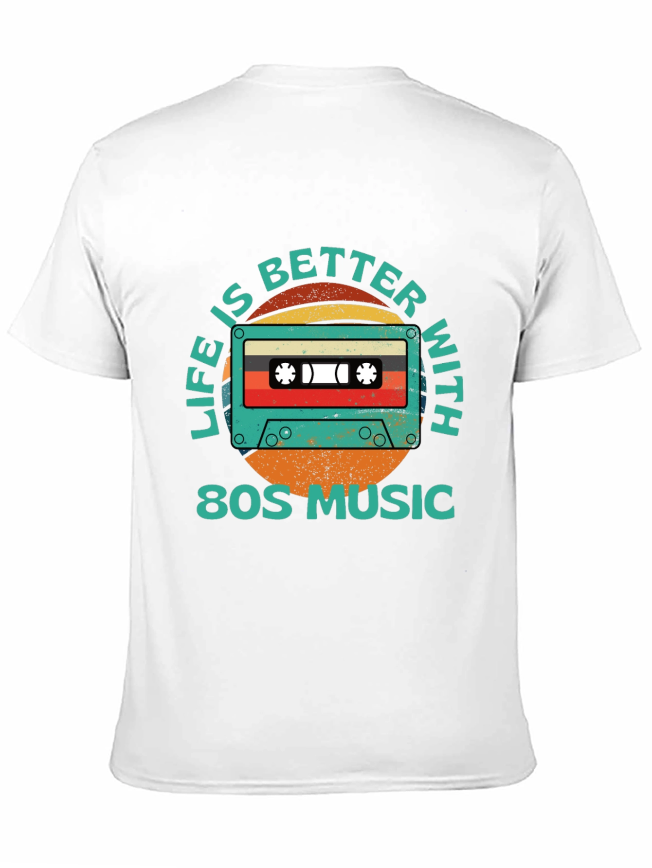 Black Retro 80s Music Cassette Graphic T-Shirt view 11