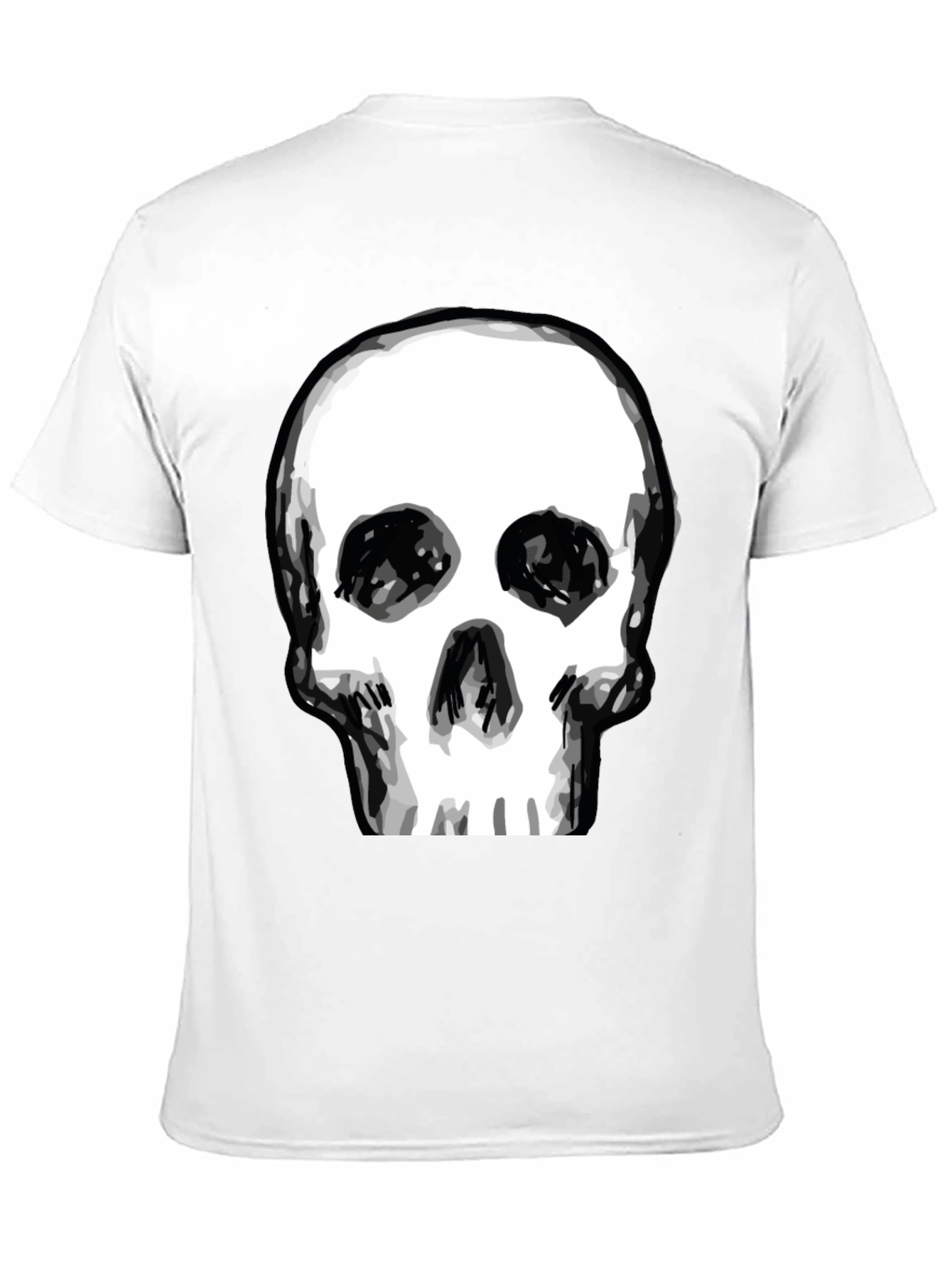 Black Skull Graphic Tee - Men's Black T-Shirt view 11