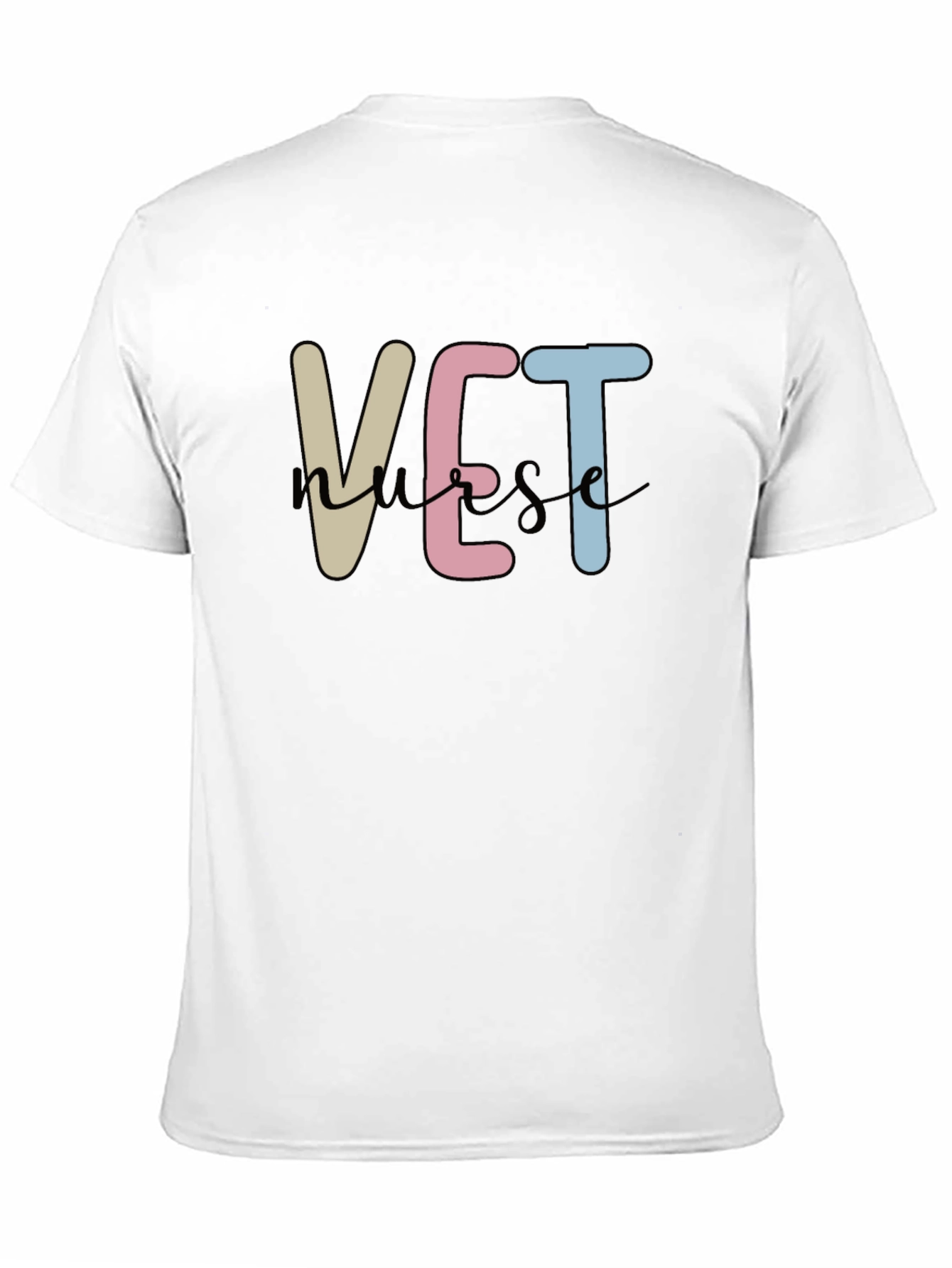 Black Vet Nurse T-Shirt - Unisex Black Tee view 11