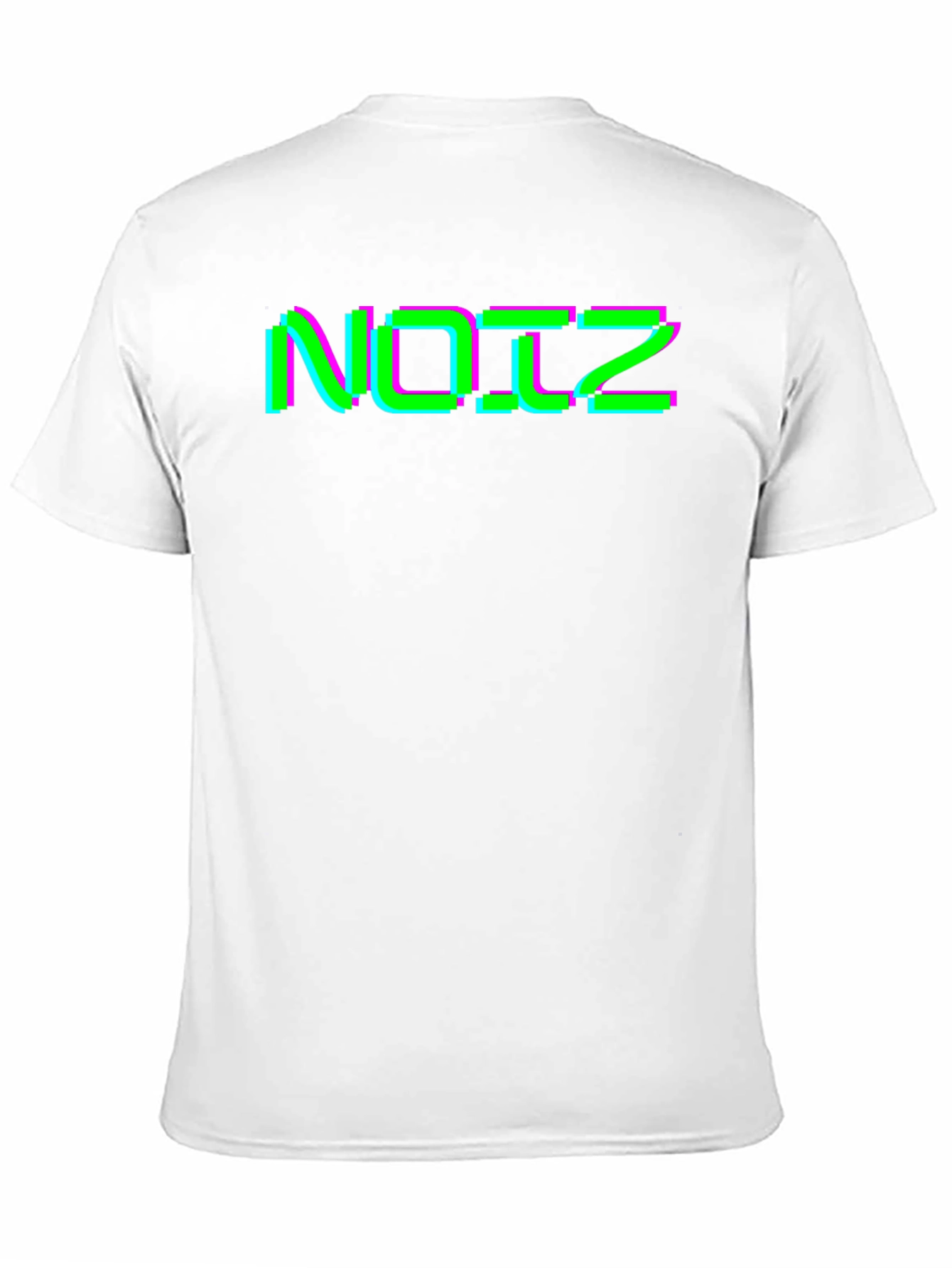 Black Retro Glitch Noiz Black T-Shirt view 11