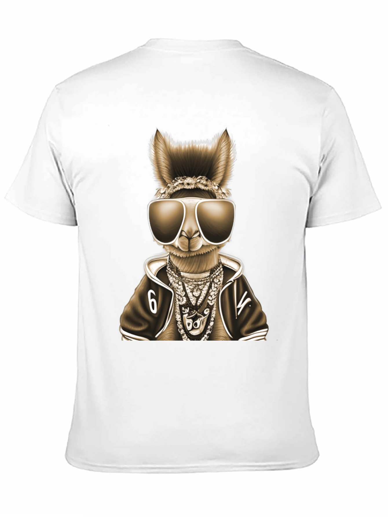 Black Cool Llama Graphic Tee view 11