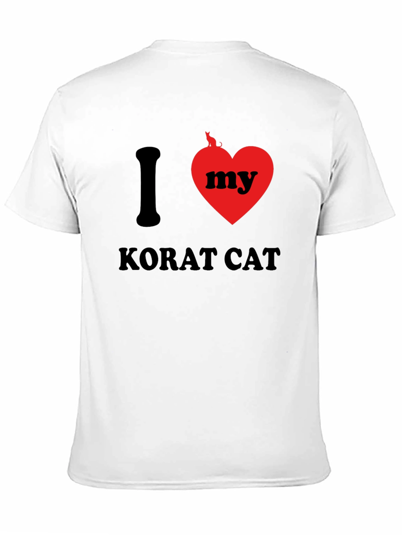 Black I Love My Korat Cat T-Shirt view 11