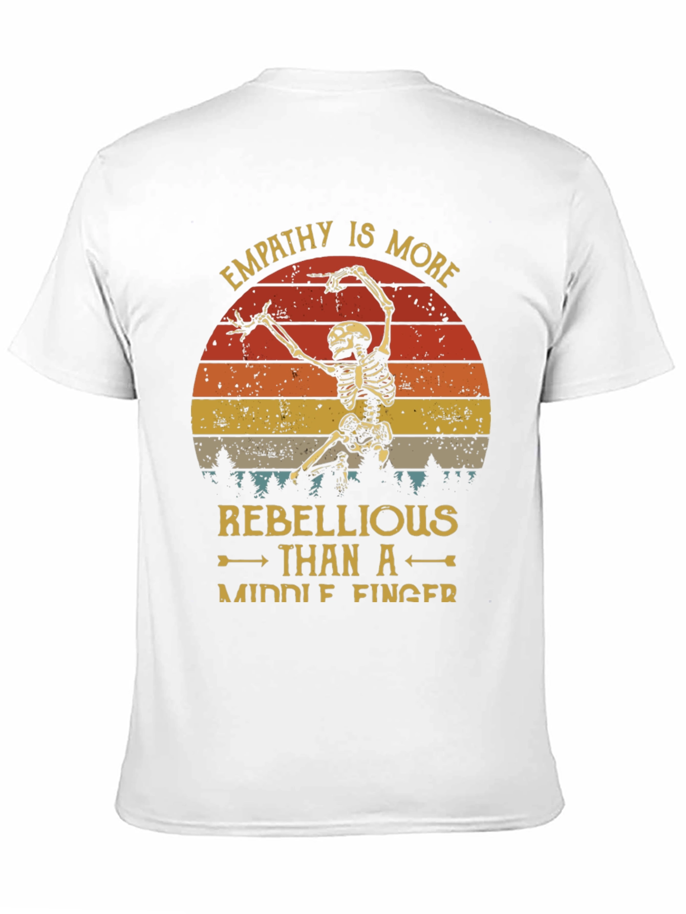 Black Empathy Skeleton Graphic T-Shirt - Rebellious Tee view 11