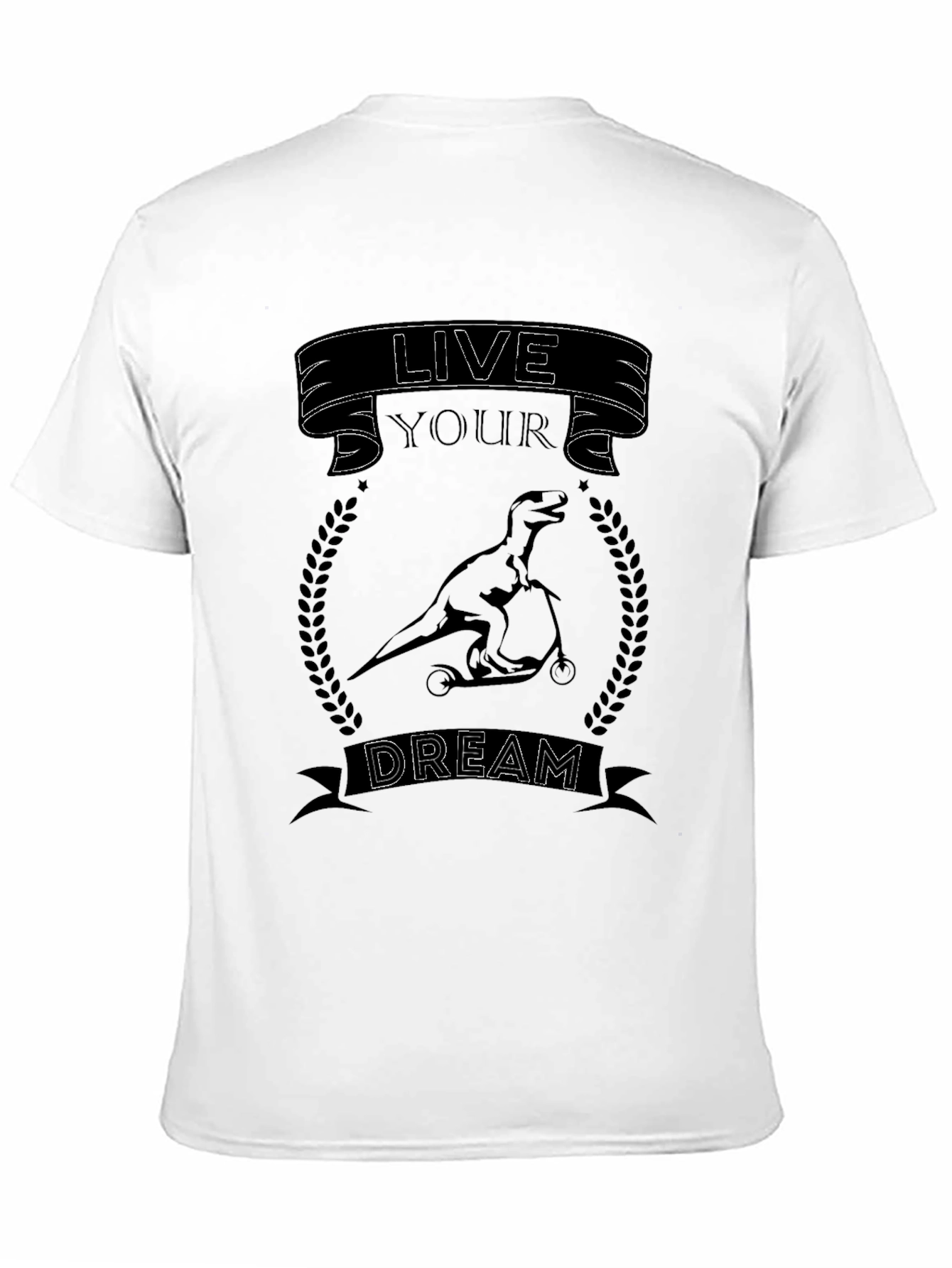 Black Live Your Dream Dinosaur T-Shirt - Black view 11