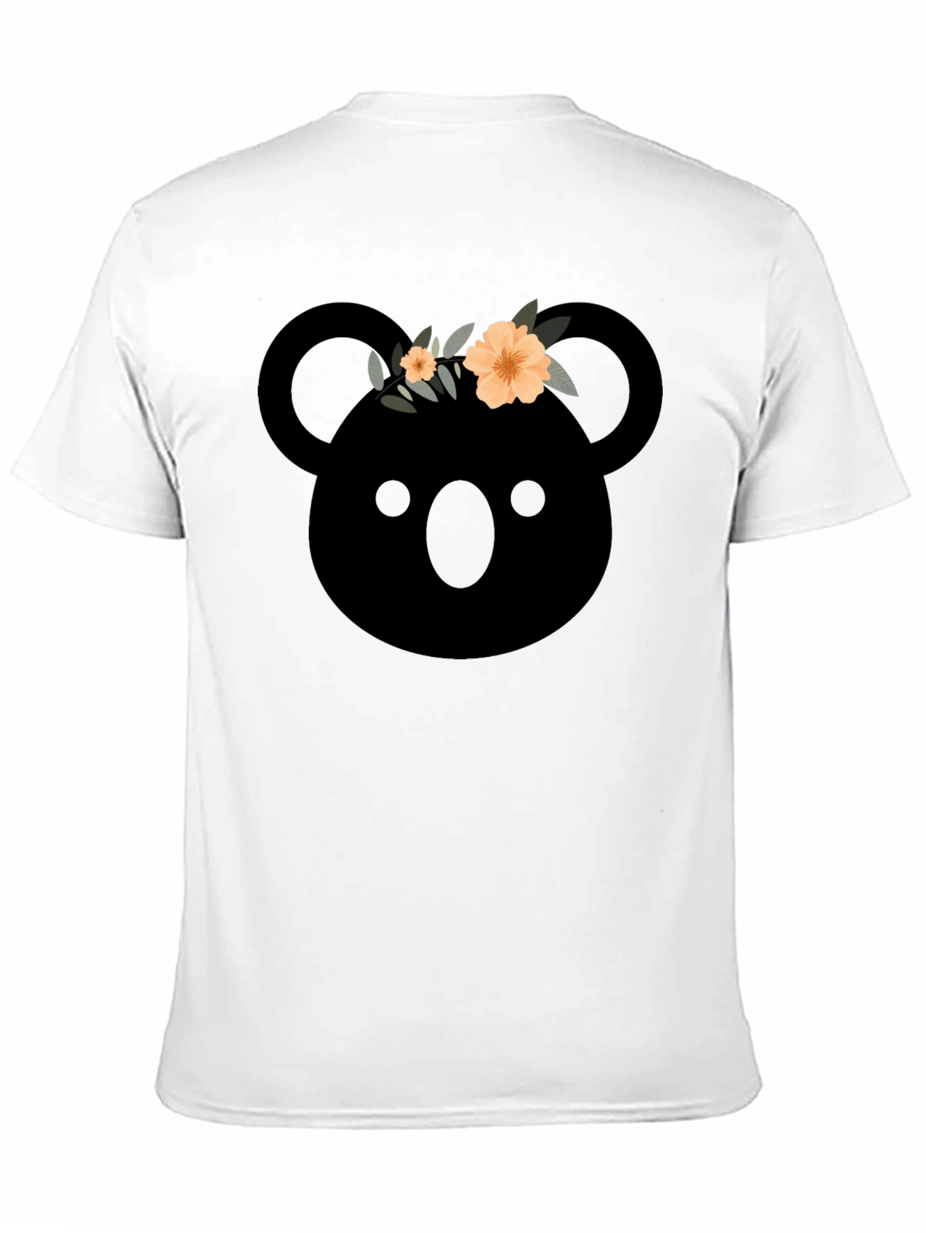Black Koala with Flower Crown Graphic T-Shirt view 11