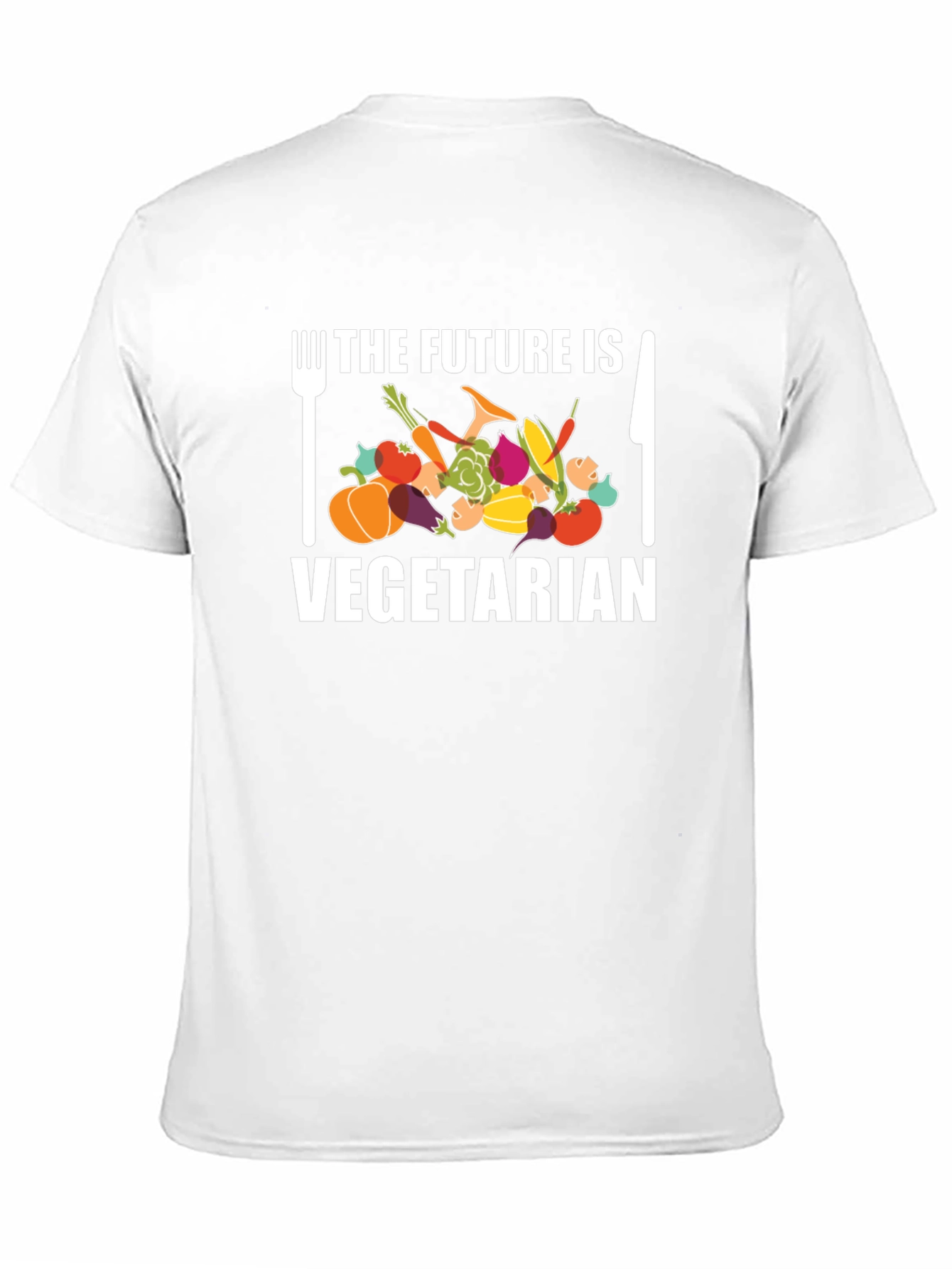 Black Vegetarian Future T-Shirt view 11