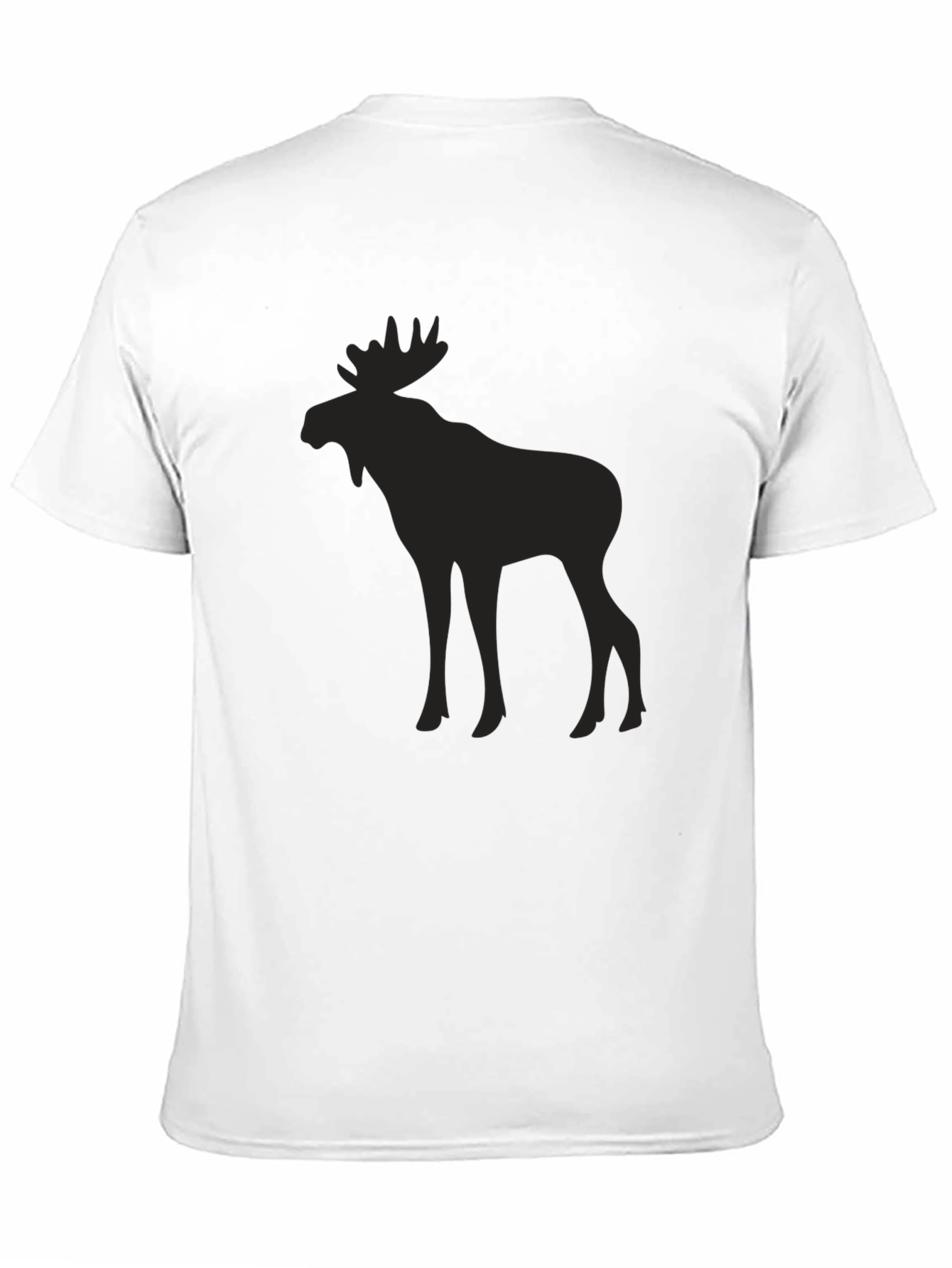 Black Moose Silhouette T-Shirt - Black view 11