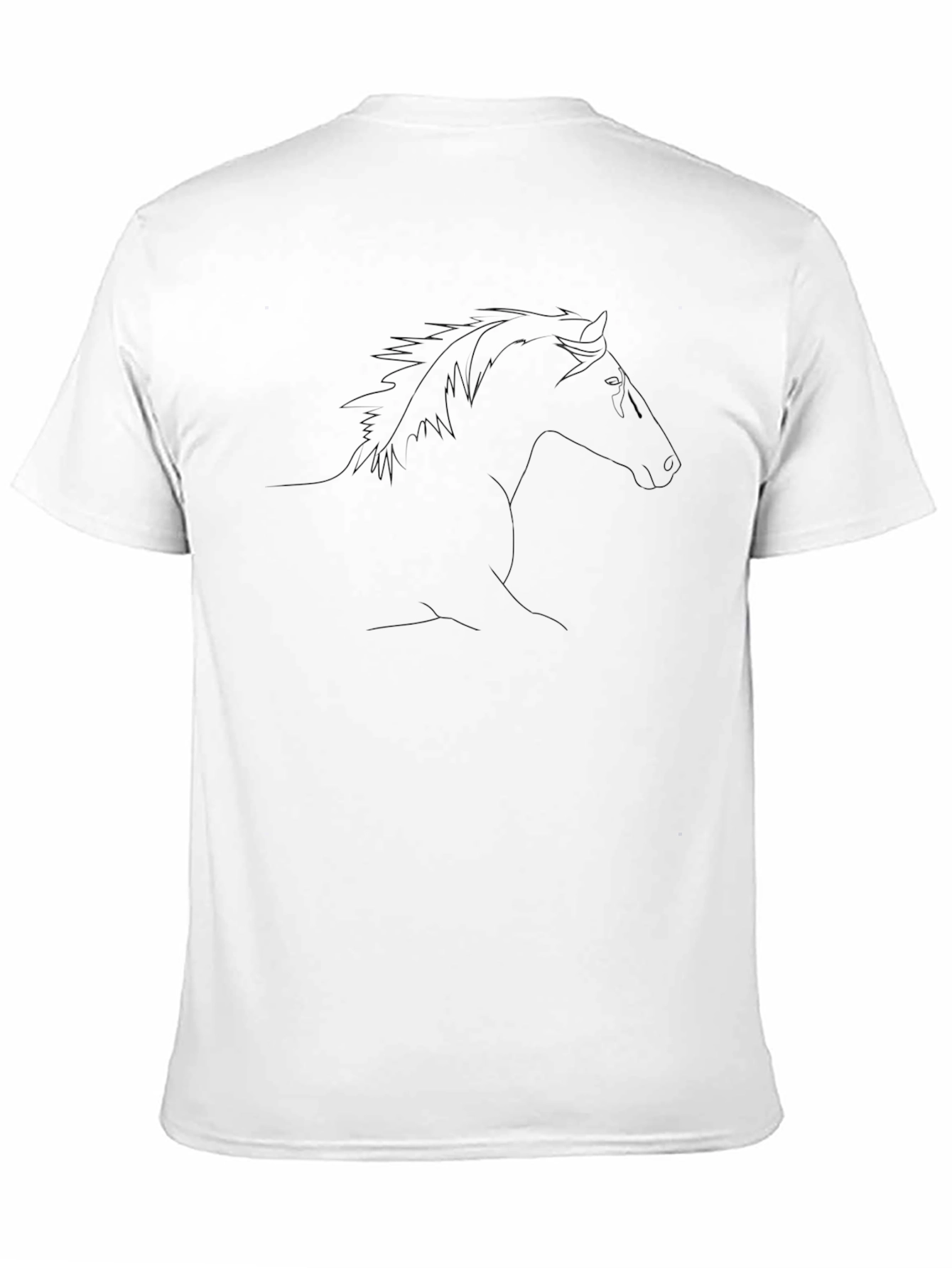Black Black Horse Outline Graphic Tee - Mens view 11