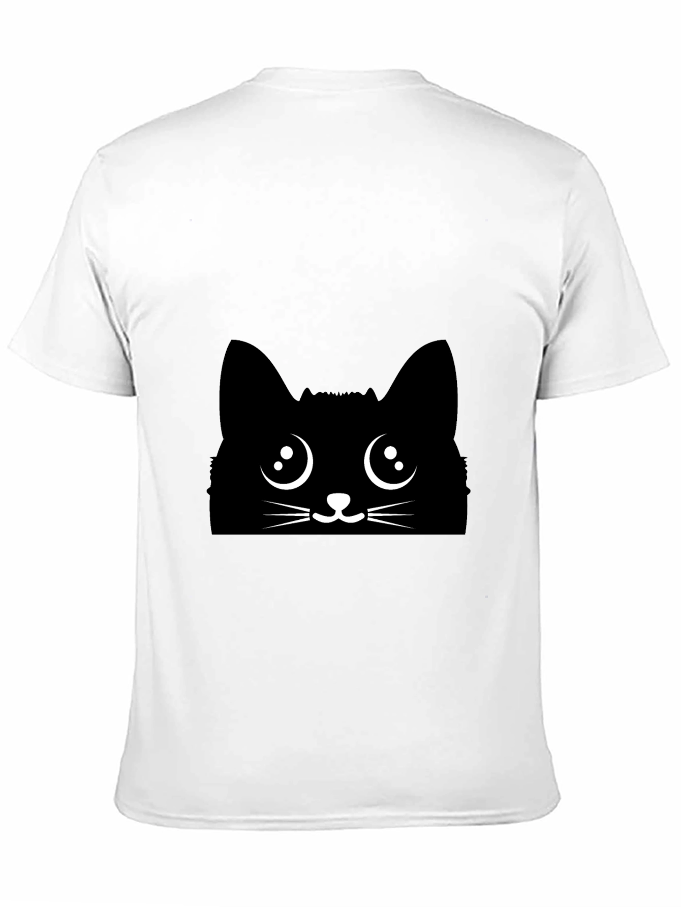Black Black Cat Face Graphic Tee - Cute Kawaii Style view 11