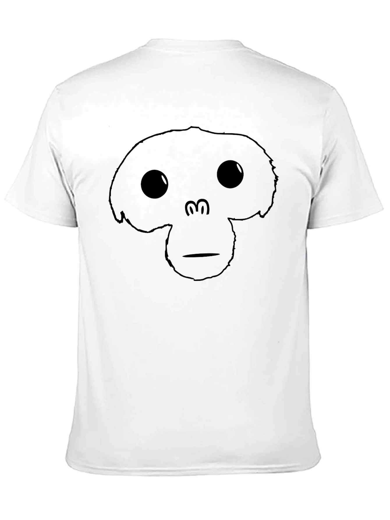 Black Monkey Face Graphic Tee - Black Casual T-Shirt view 11