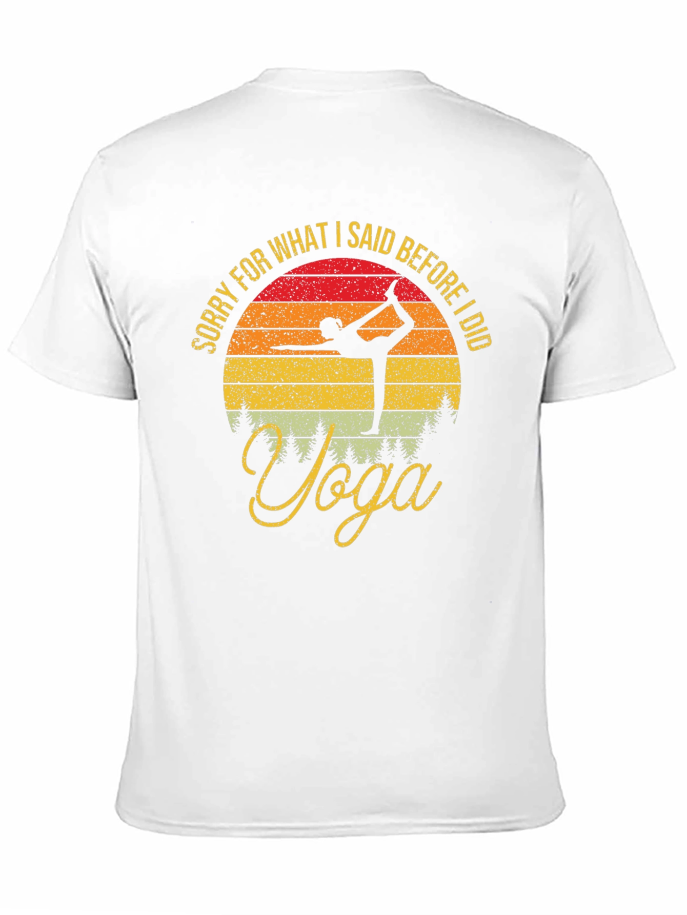 Black Yoga Retro Sunset Graphic Tee view 11