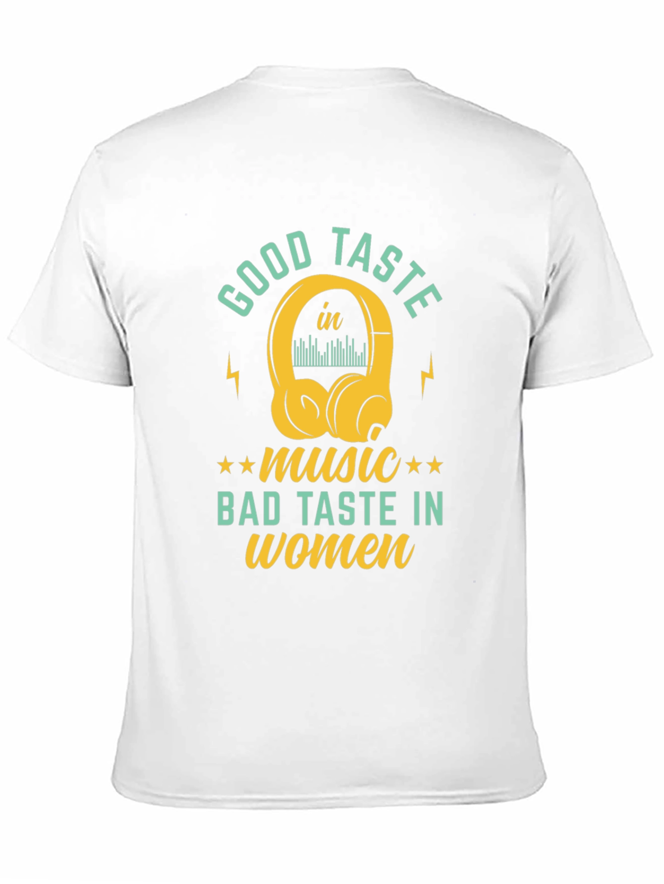 Black Good Taste Music Tee - Humorous Graphic T-Shirt view 11