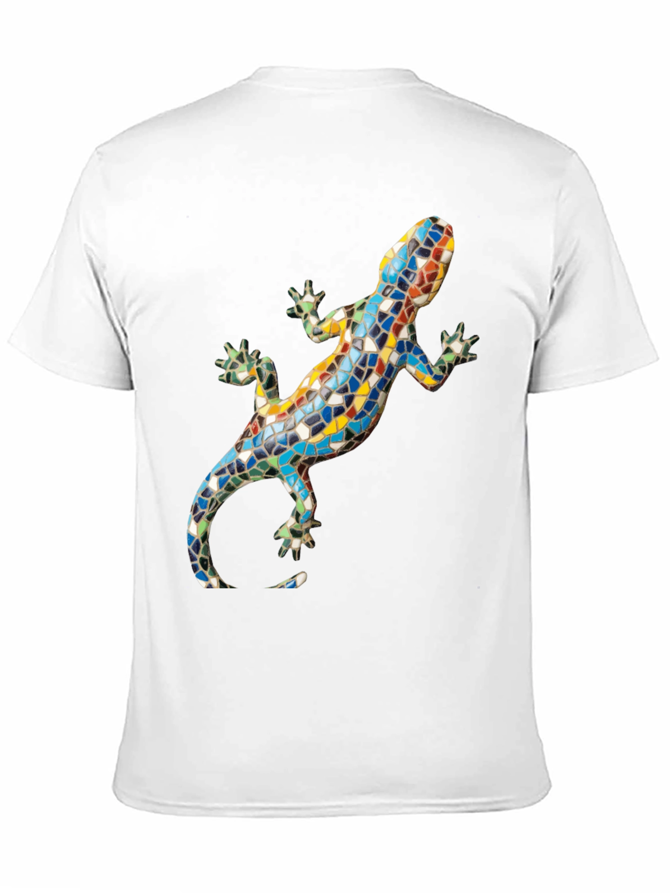 Black Mosaic Lizard Graphic Tee view 11