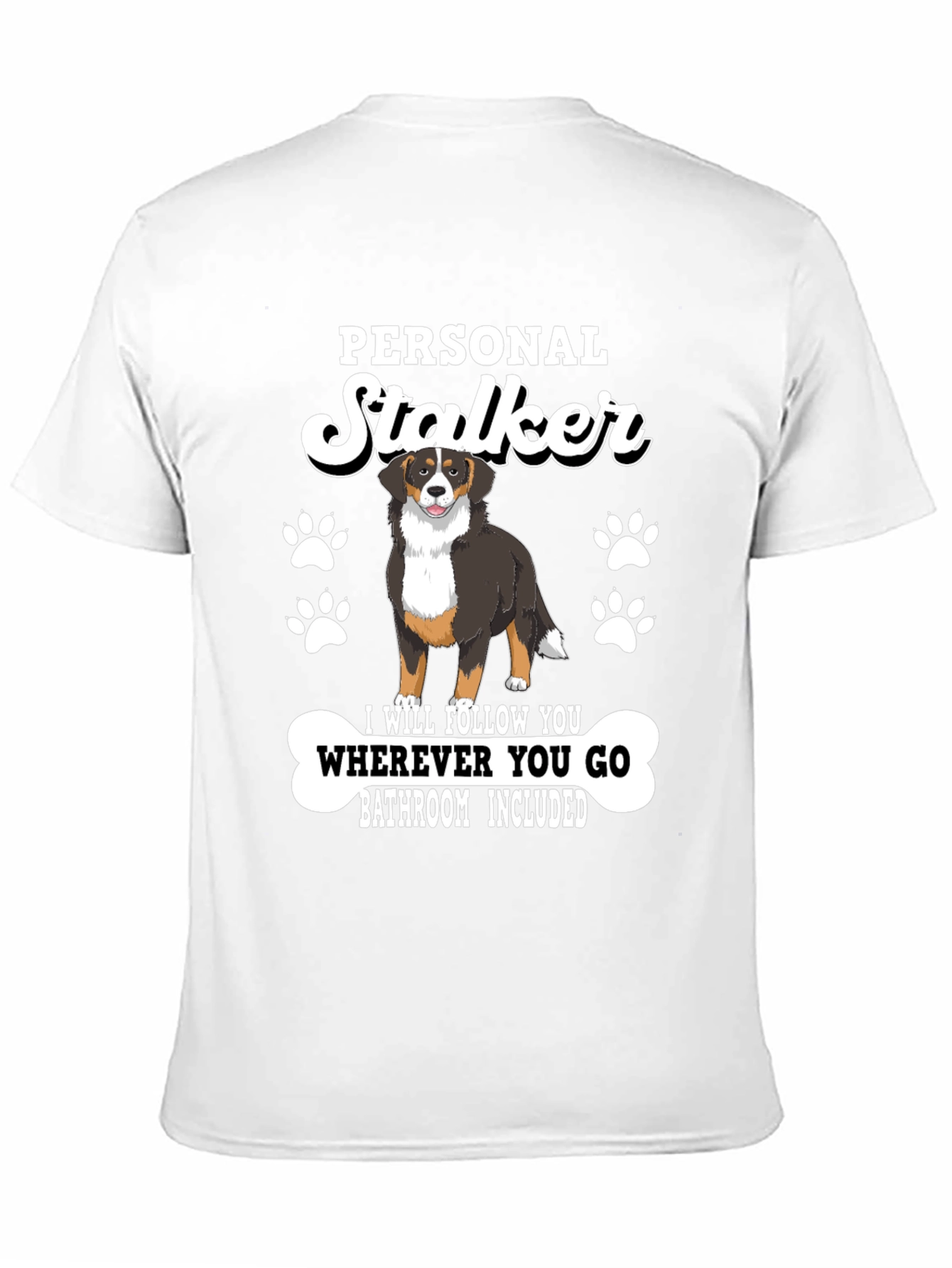 Black Personal Stalker Dog T-Shirt view 11