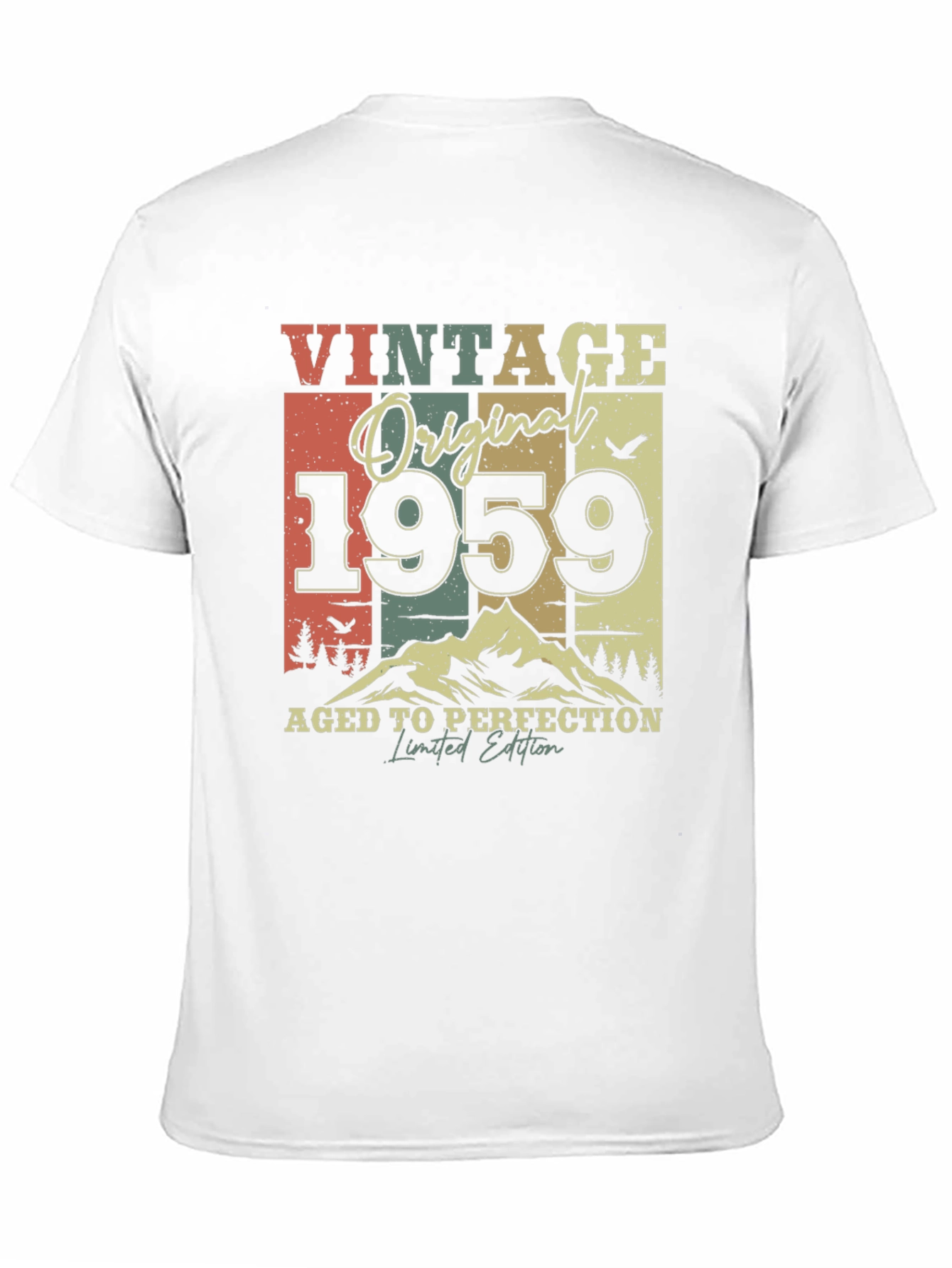 Black Vintage 1959 Aged to Perfection Limited Edition T-Shirt view 11