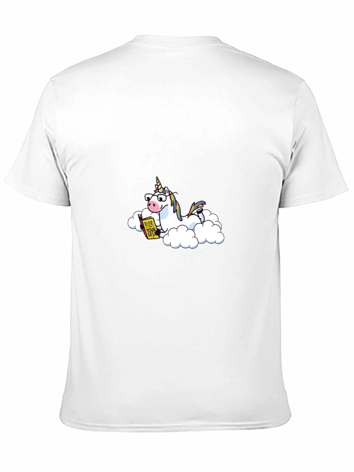 Black Believe in Yourself Unicorn T-Shirt view 11
