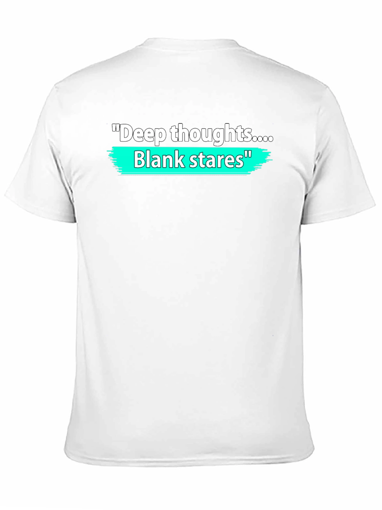 Black Deep Thoughts Blank Stares Graphic T-Shirt view 11