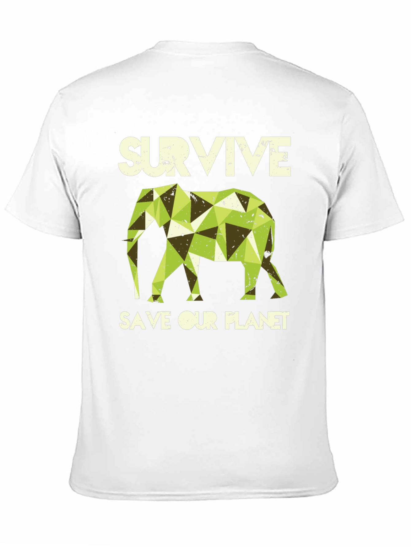 Black Survive Save Our Planet Elephant Graphic Tee view 11
