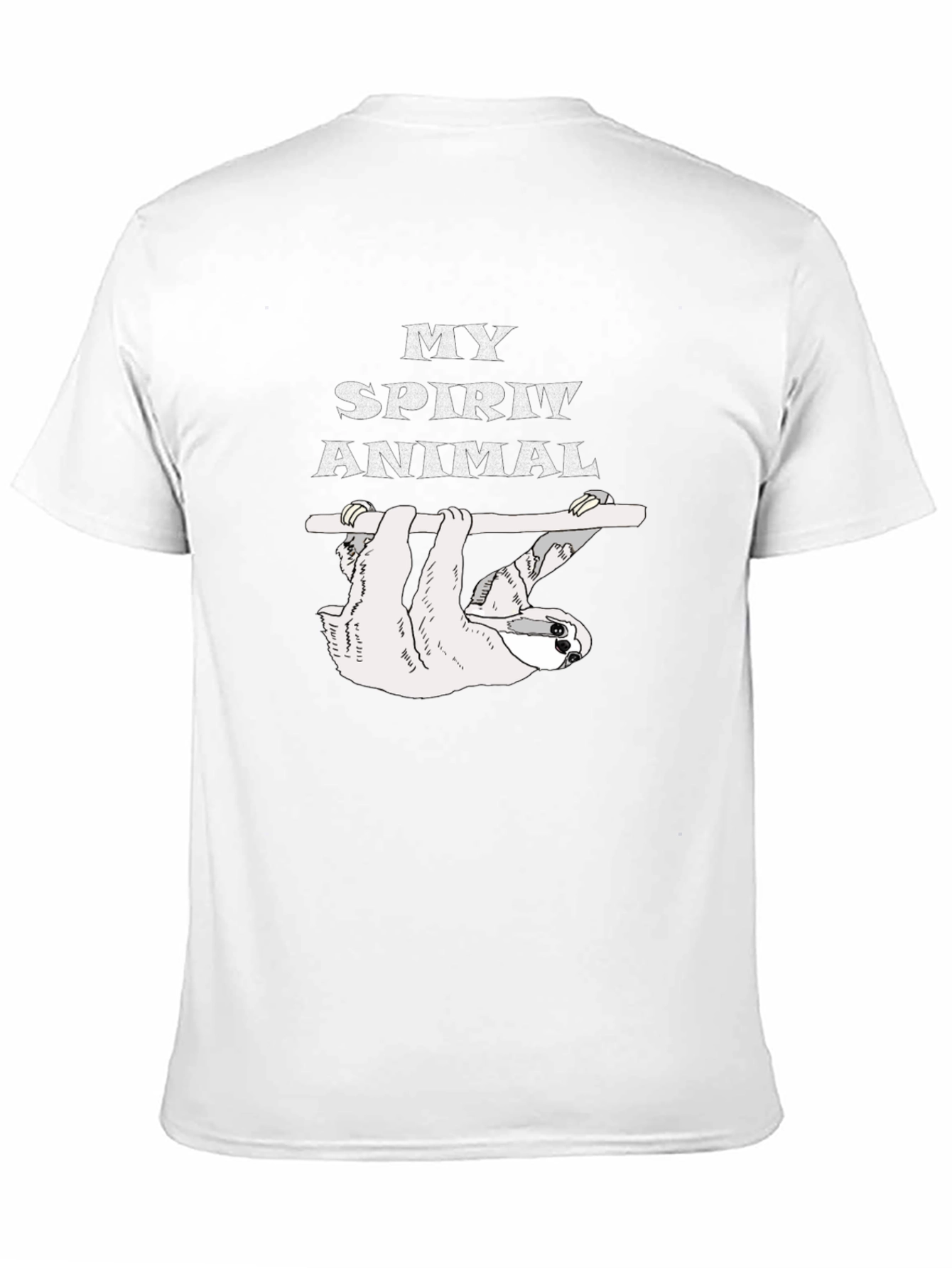 Black My Spirit Animal Sloth Graphic T-Shirt view 11