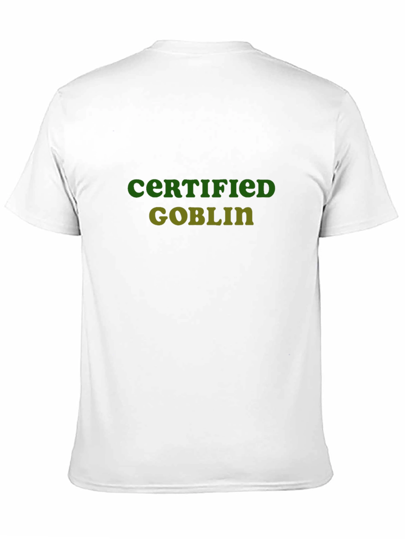 Black Certified Goblin T-Shirt - Funny Graphic Tee view 11