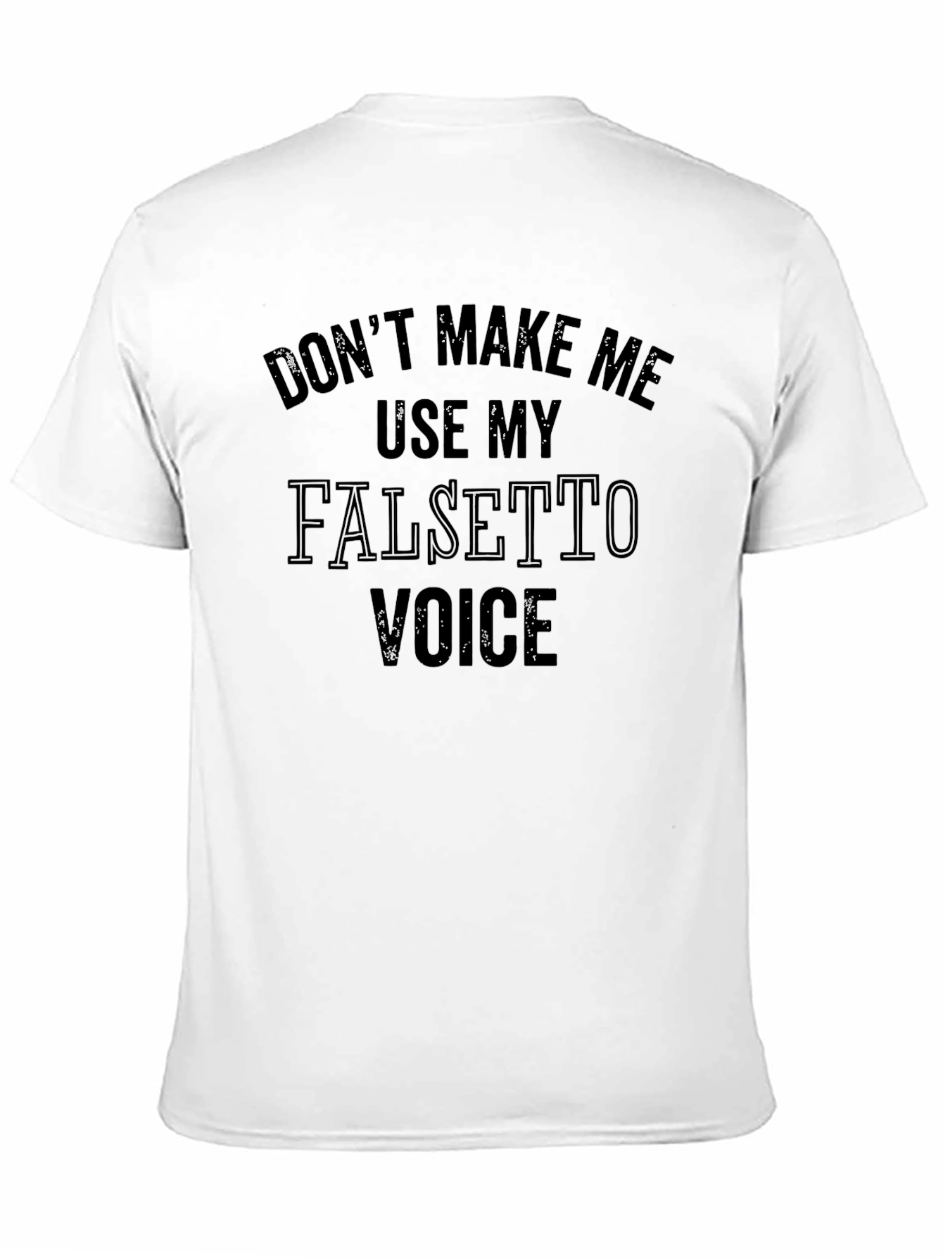 Black Falsetto Voice Graphic Novelty T-Shirt view 11