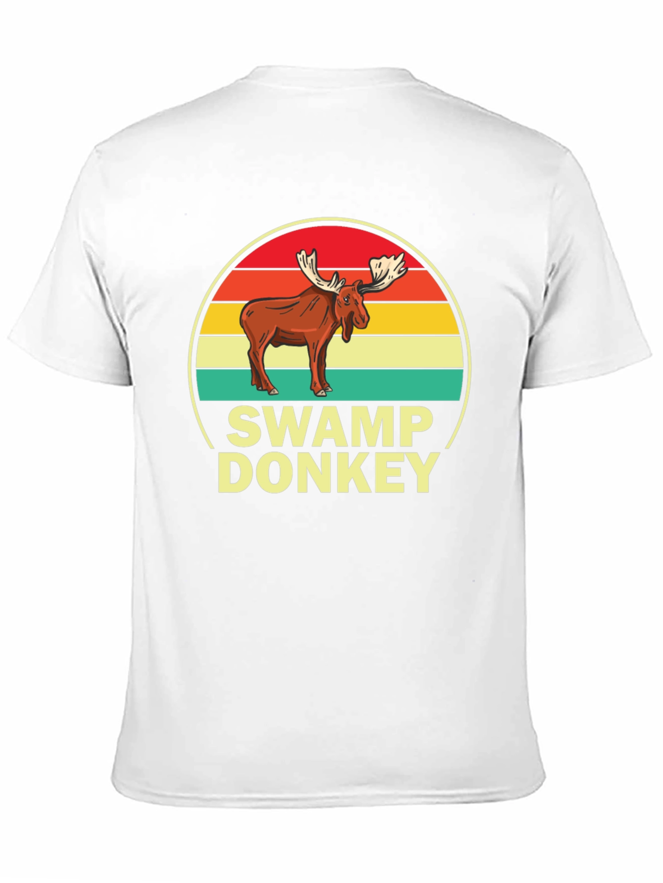 Black Swamp Donkey T-Shirt, Moose Graphic Tee view 11