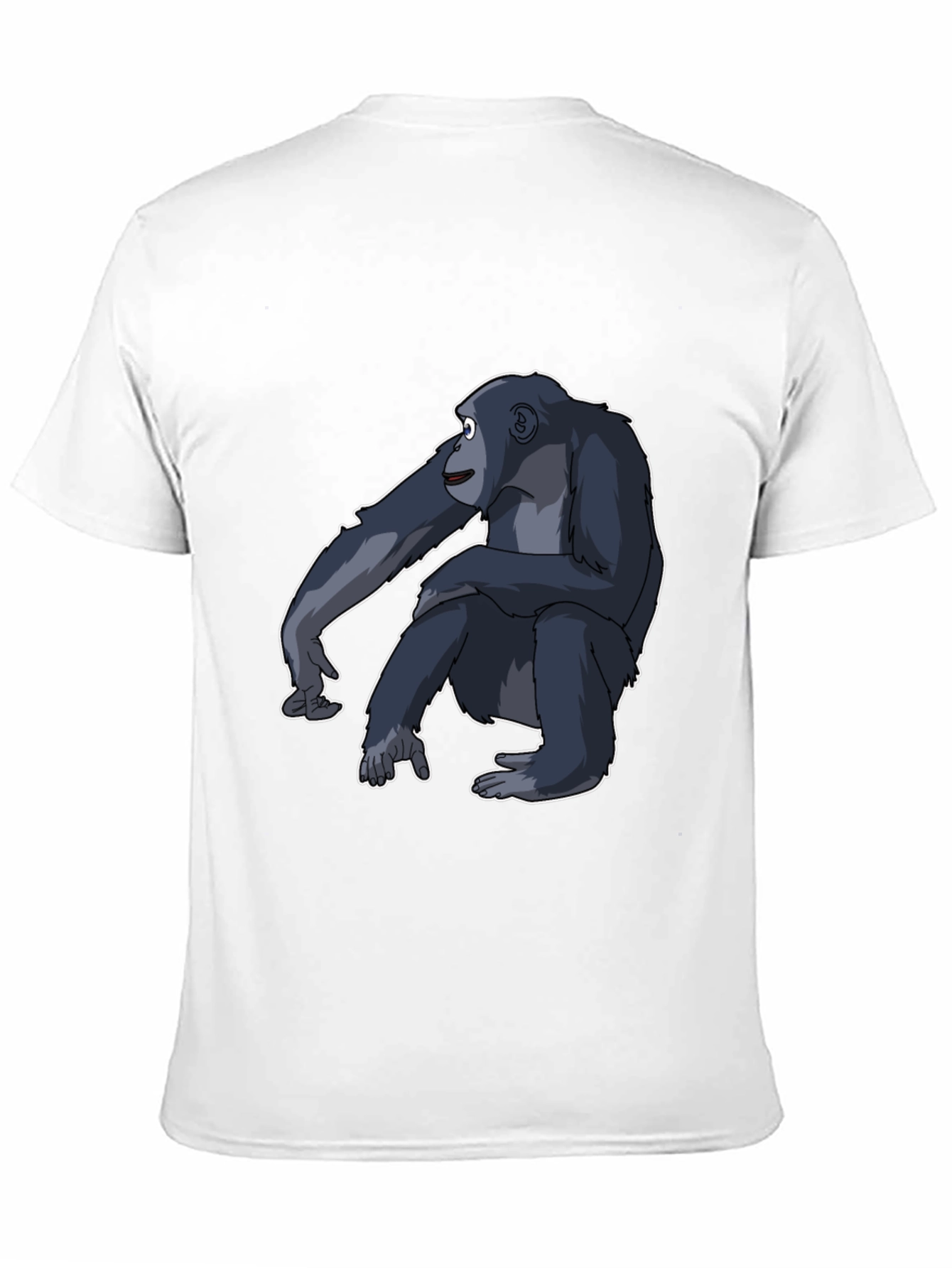 Black Chimpanzee Graphic Tee - Black Cotton T-Shirt view 11